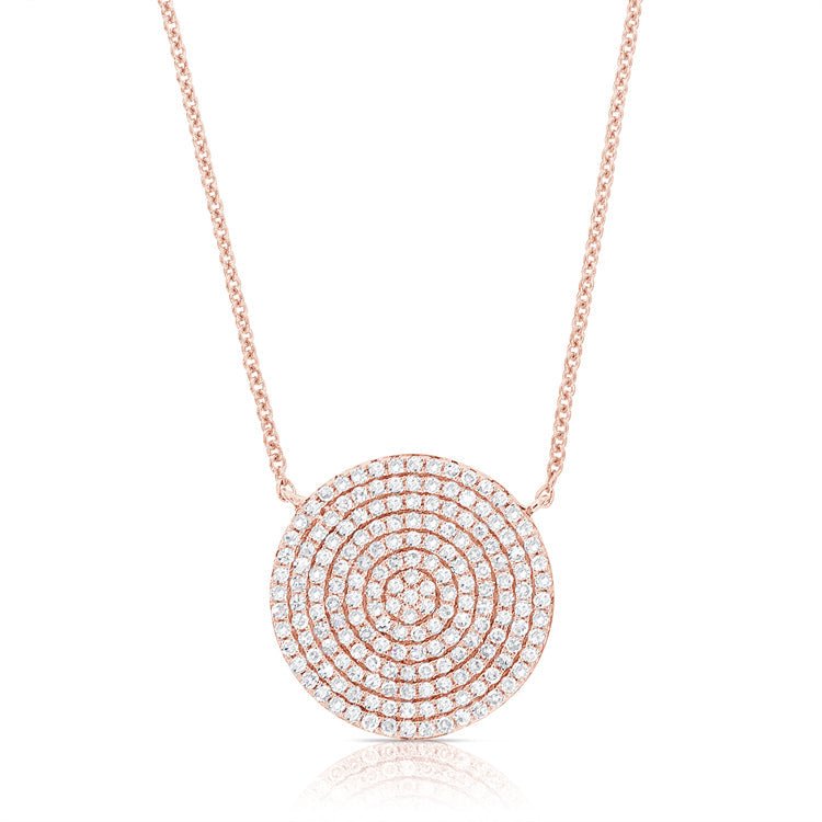 Diamond Large Disc Necklace