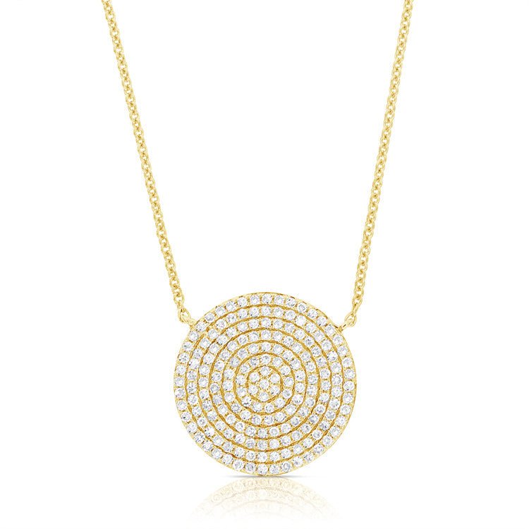 Diamond Large Disc Necklace