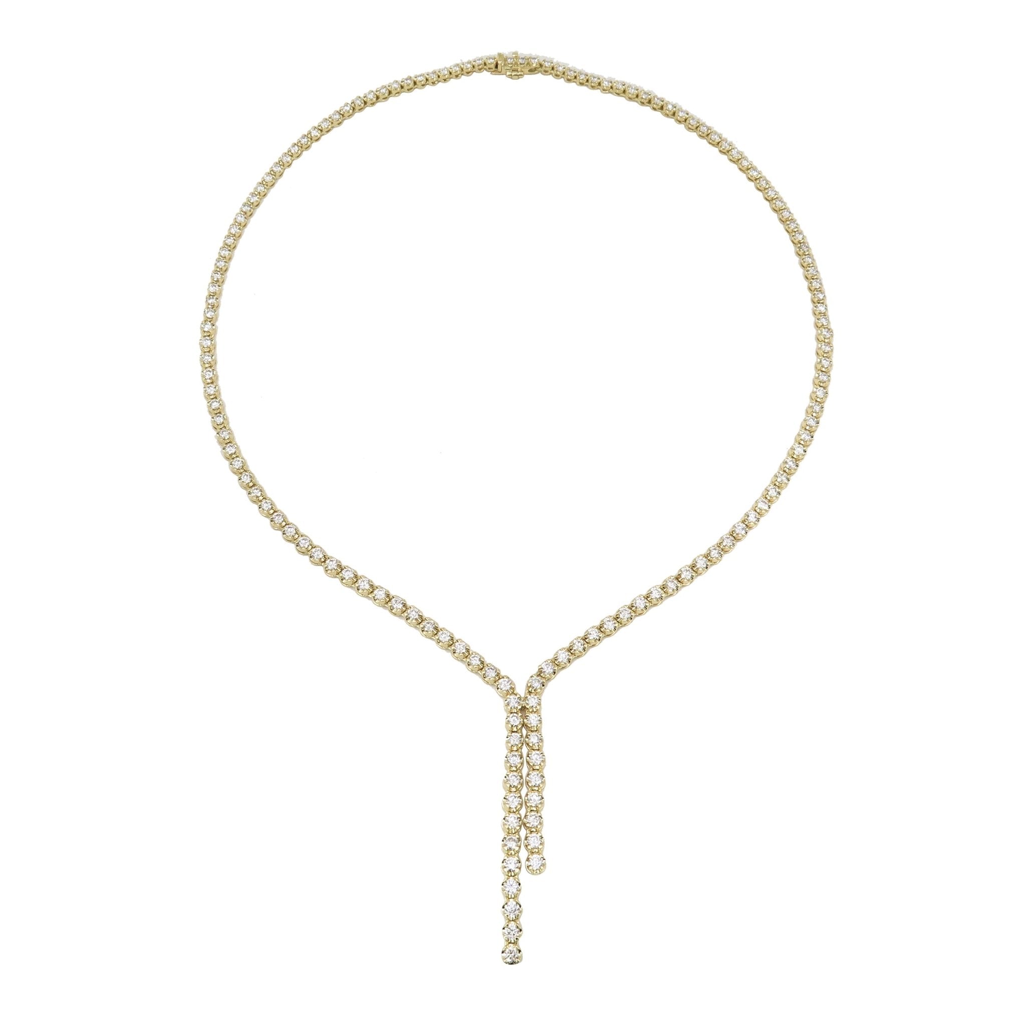 Diamond Lariat Tennis Necklace