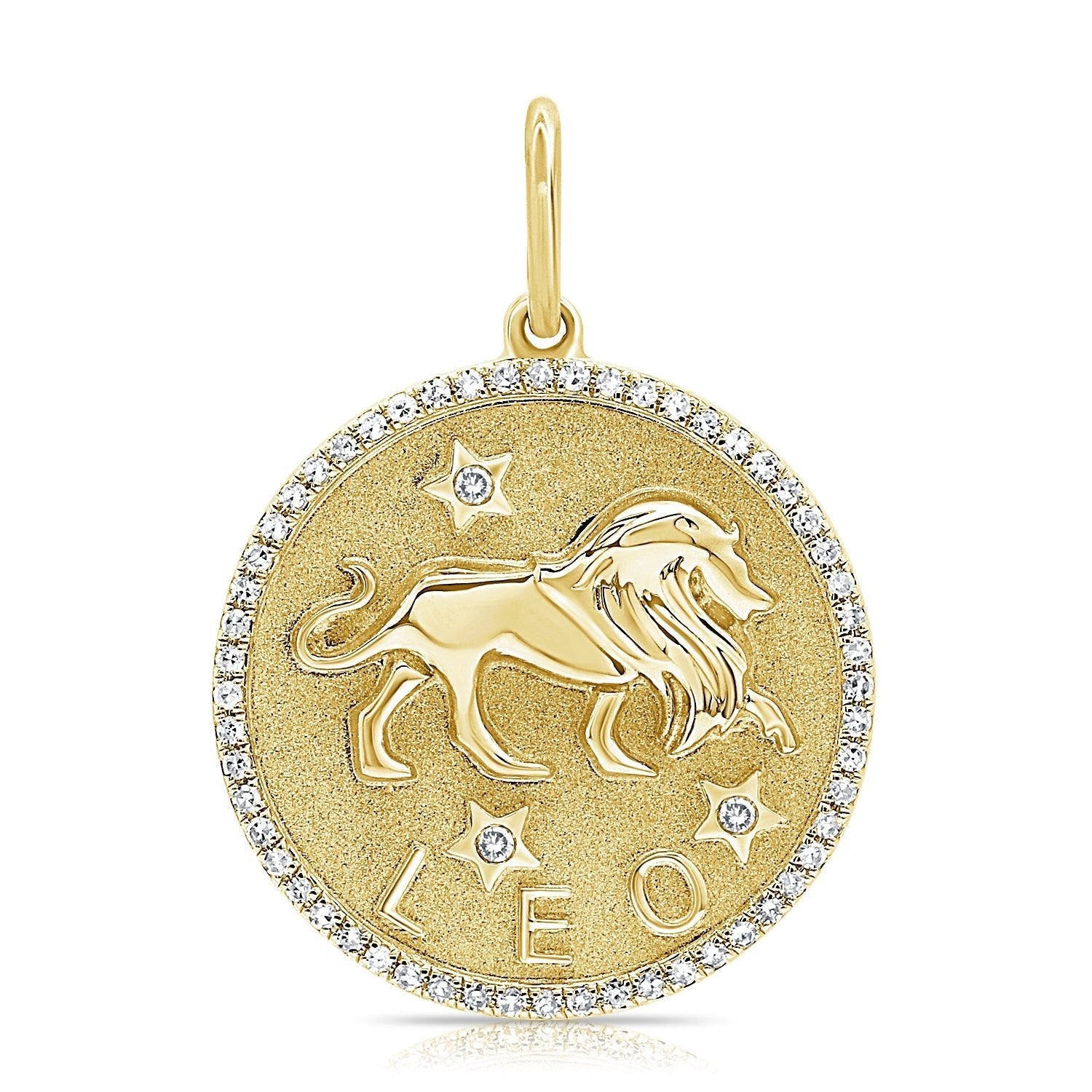 Diamond Leo Zodiac Charm