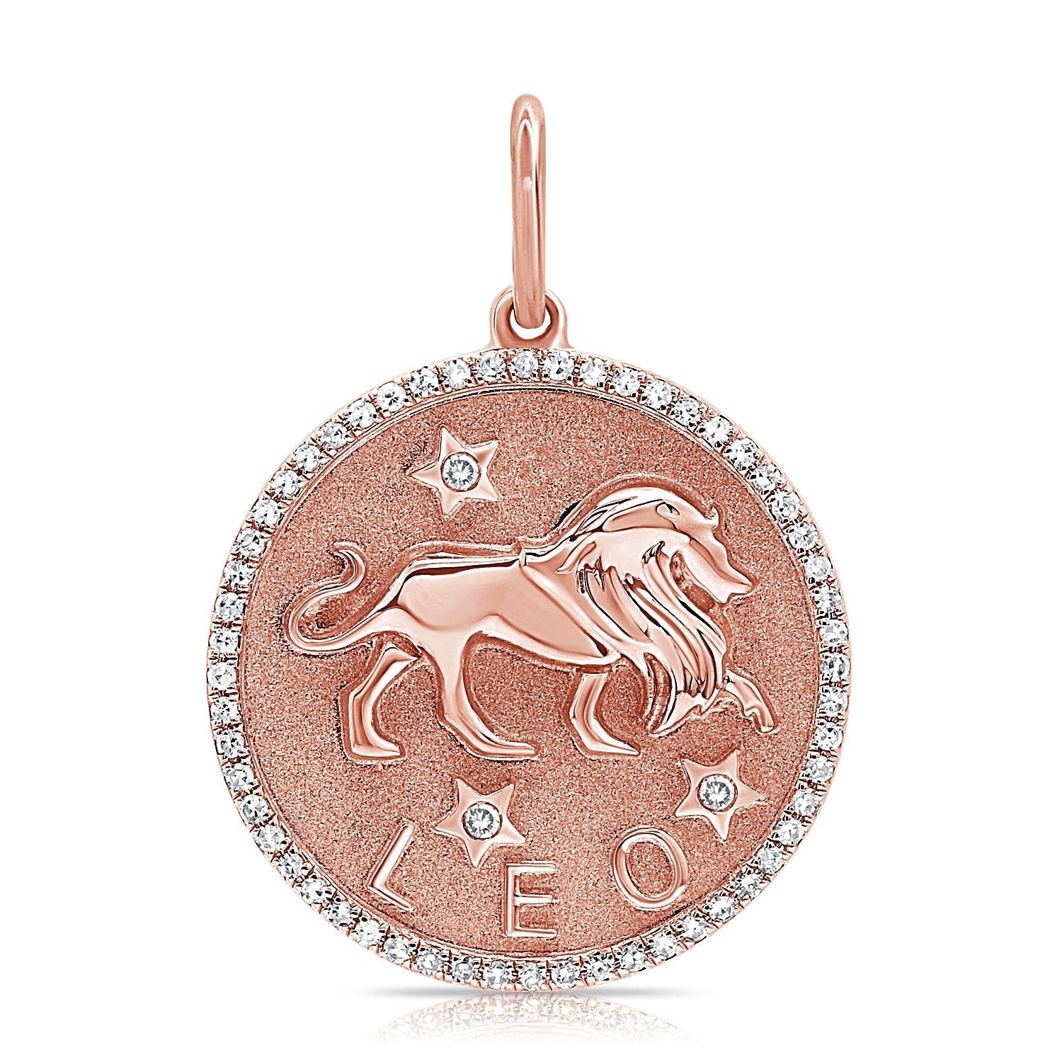 Diamond Leo Zodiac Charm
