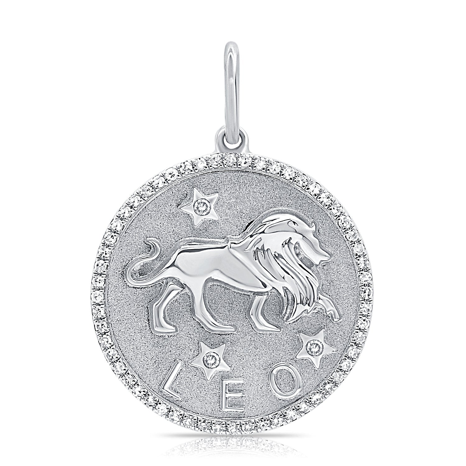 Diamond Leo Zodiac Charm
