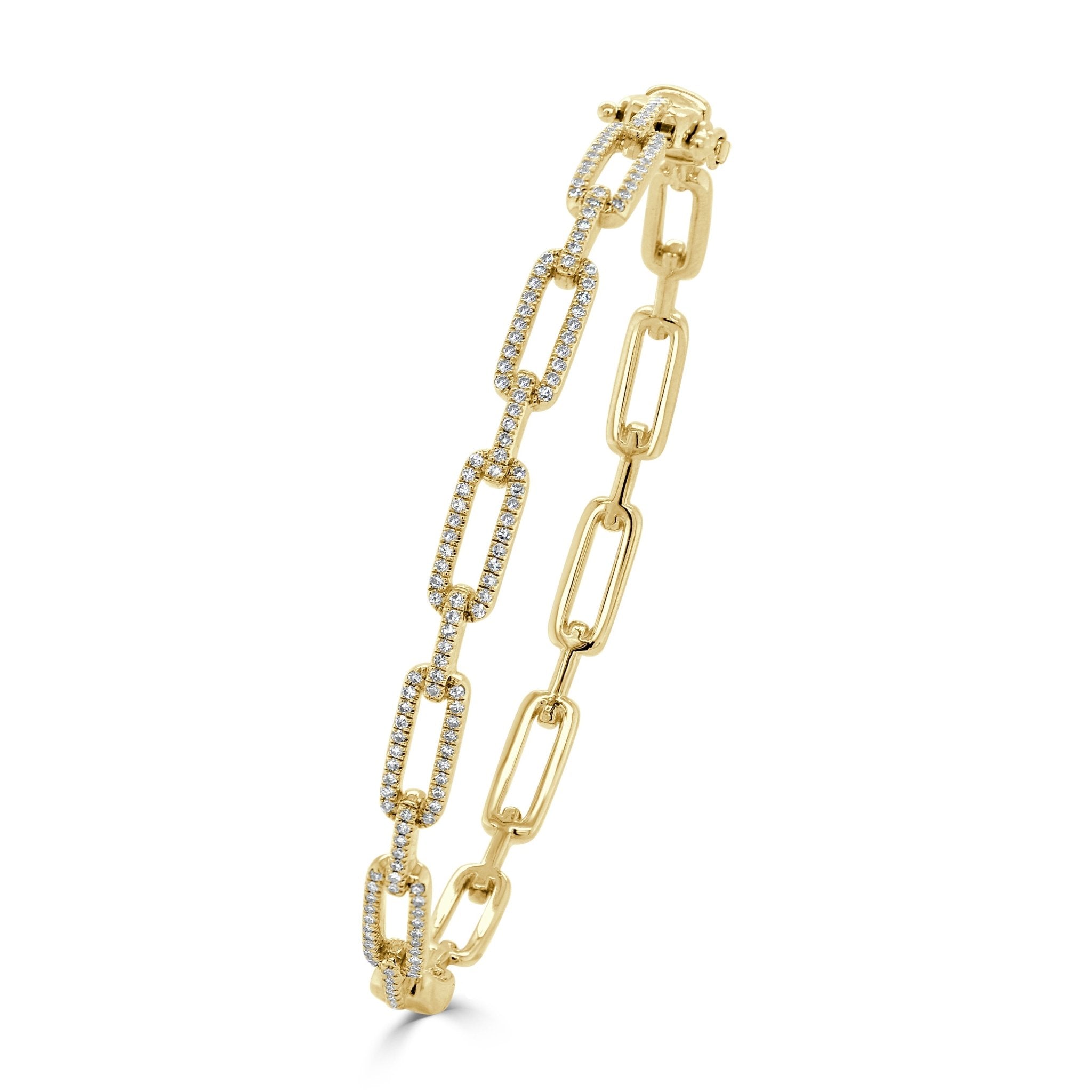 Diamond Link Bangle Bracelet