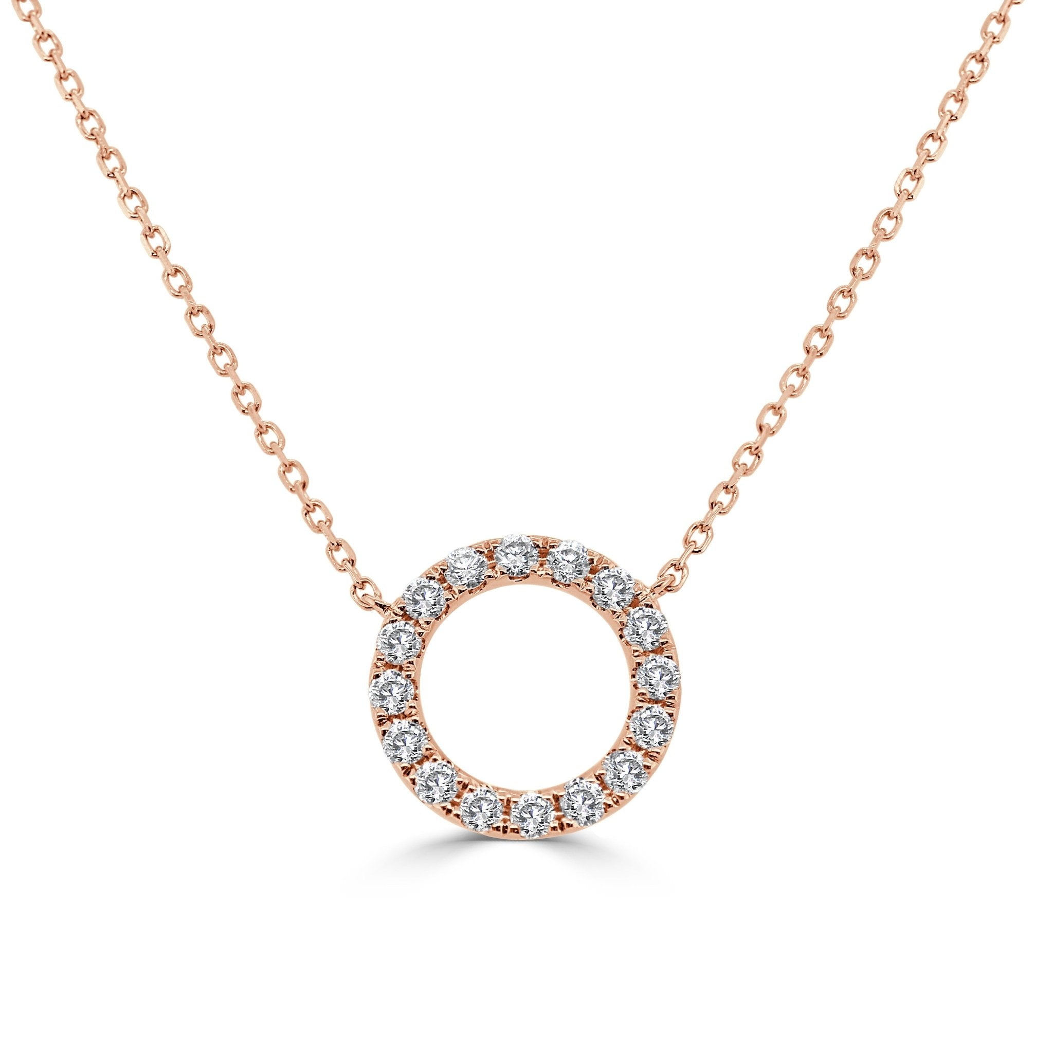 Diamond Open Circle Necklace