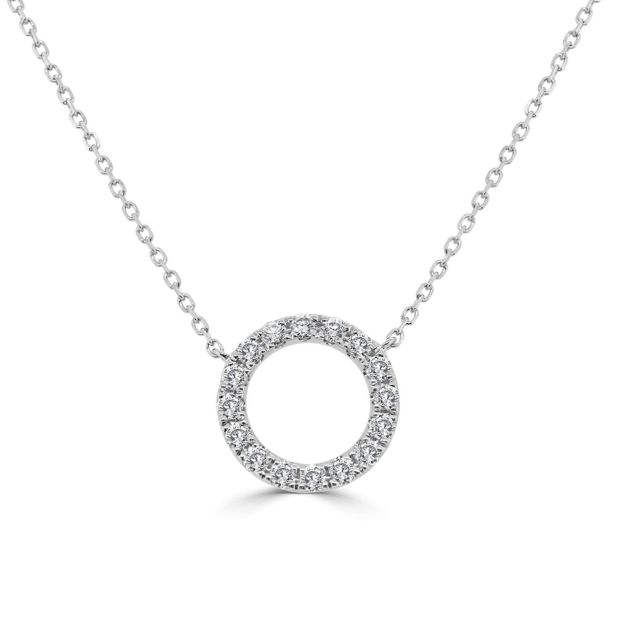 Diamond Open Circle Necklace