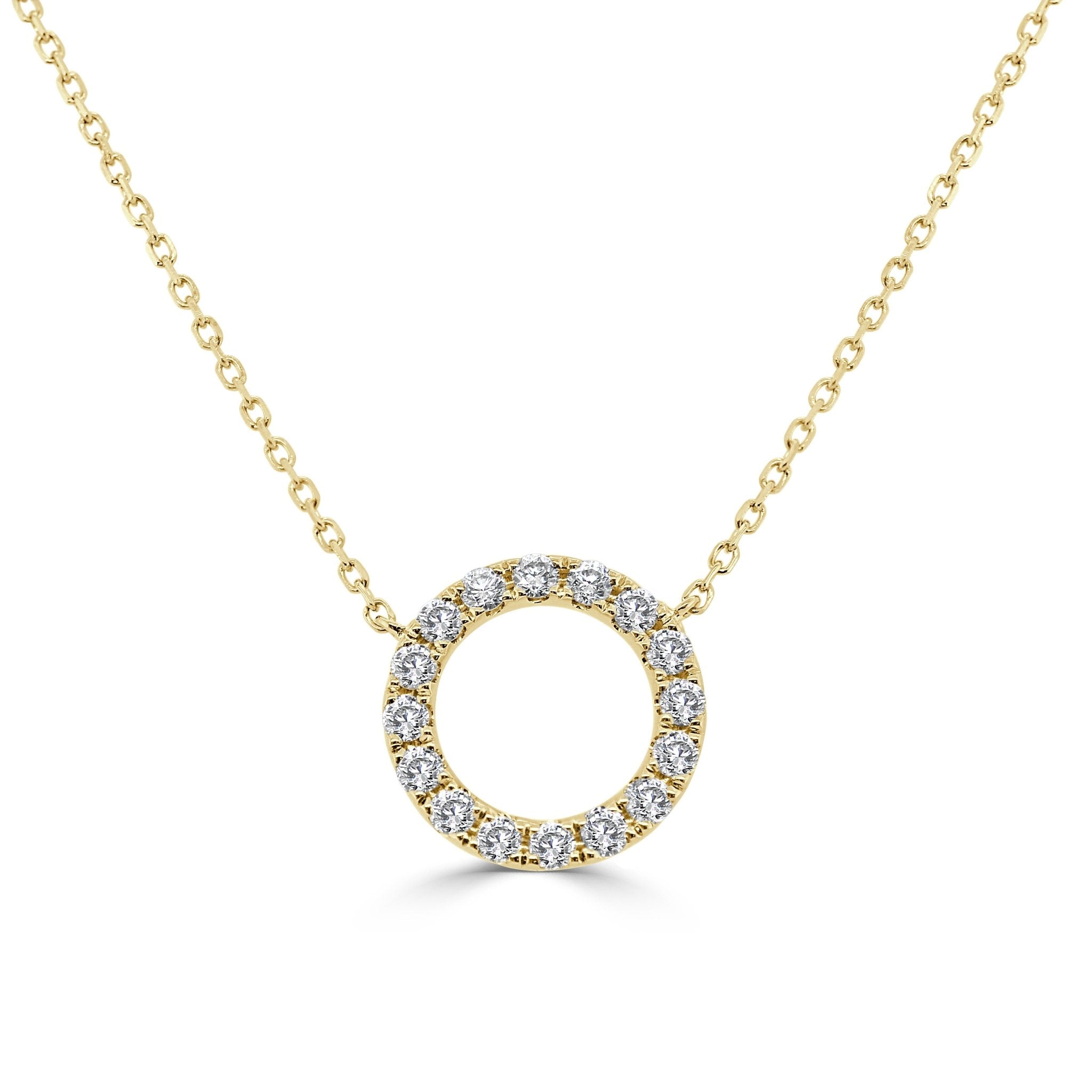 Diamond Open Circle Necklace