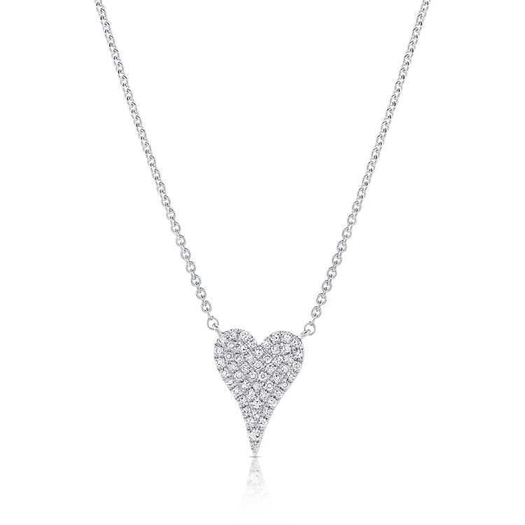 Diamond Pave Heart Necklace