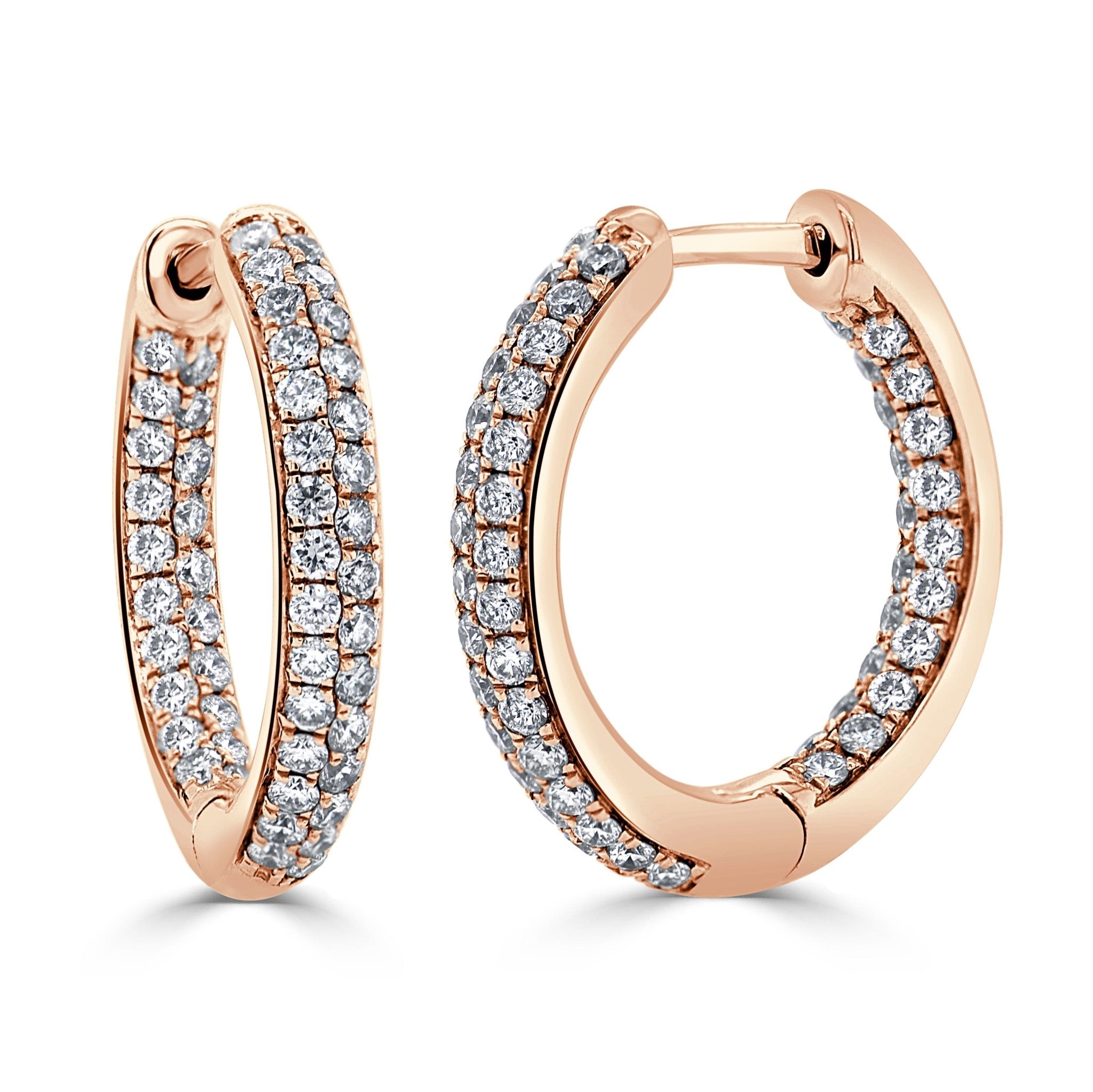 Diamond Pave Hoop Earrings