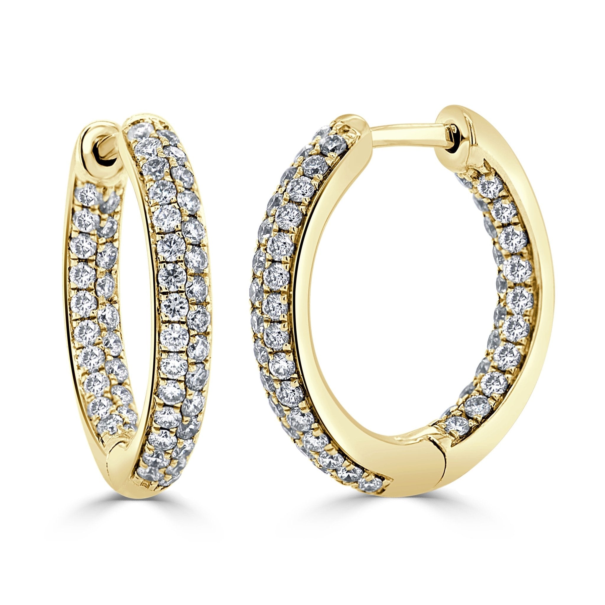 Diamond Pave Hoop Earrings