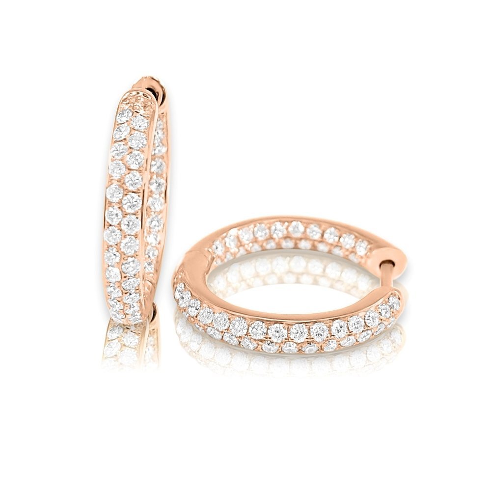 Diamond Pave Hoop Earrings