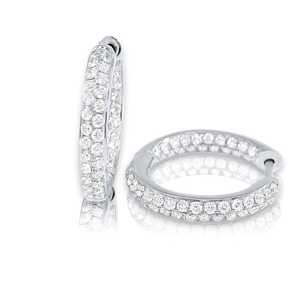 Diamond Pave Hoop Earrings