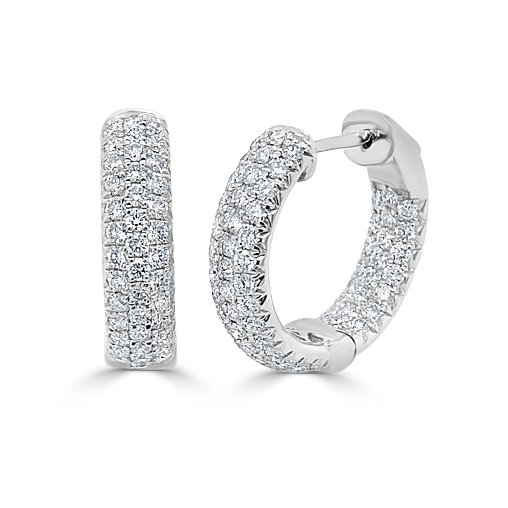 Diamond Pave Hoops