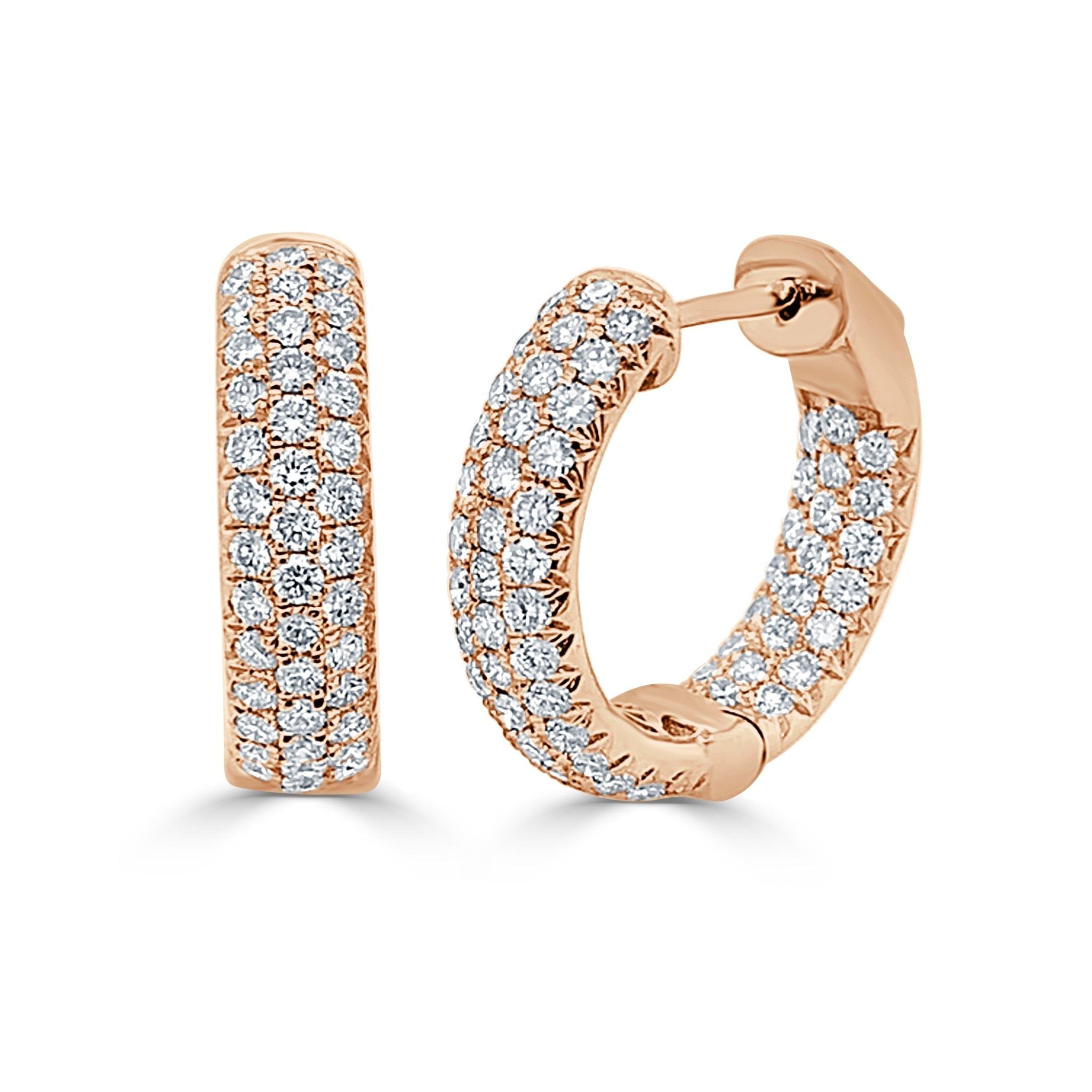 Diamond Pave Hoops
