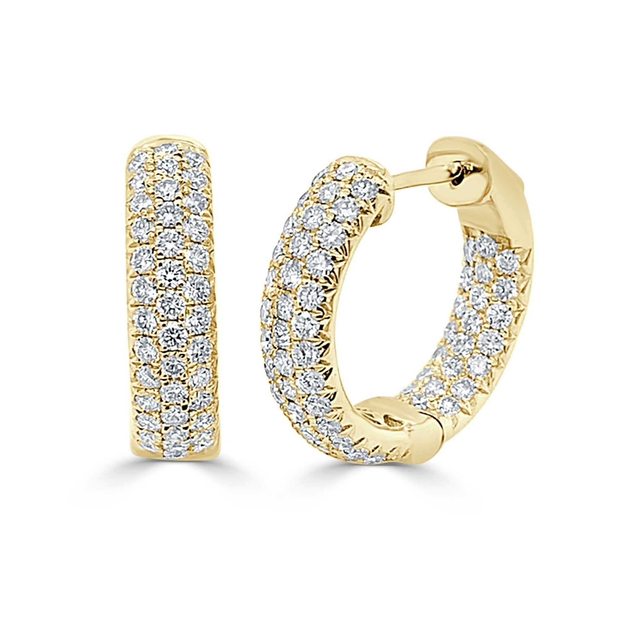 Diamond Pave Hoops