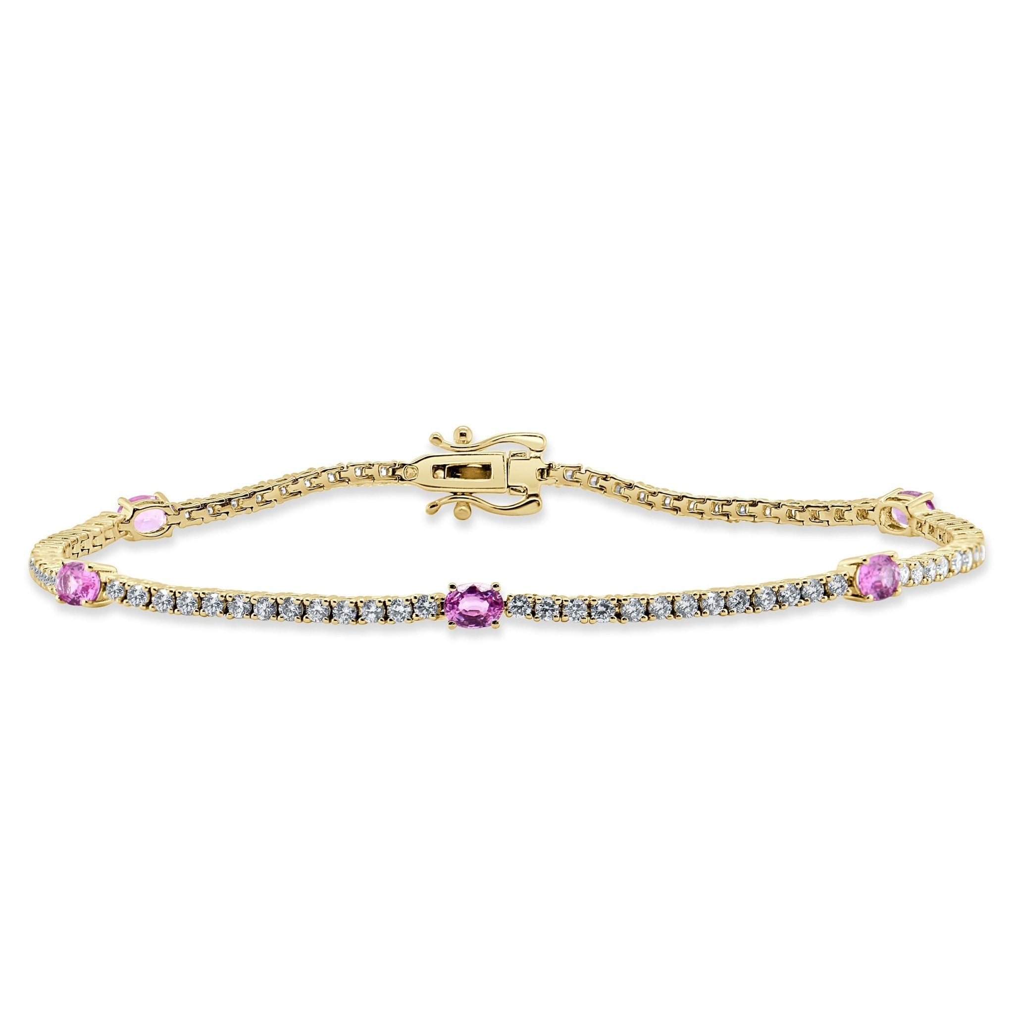 Diamond Pink Sapphire Bracelet