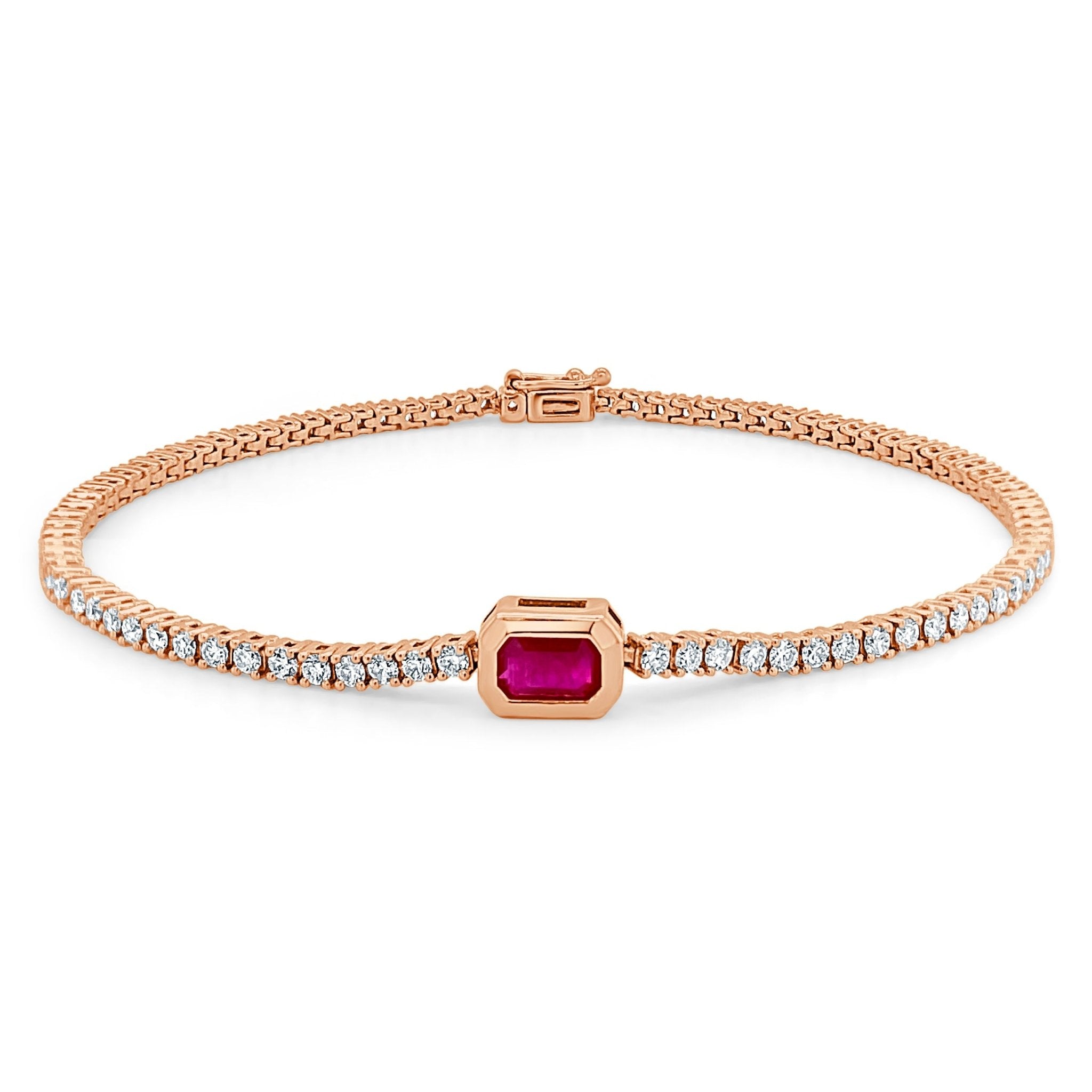 Diamond Ruby Tennis Bracelet