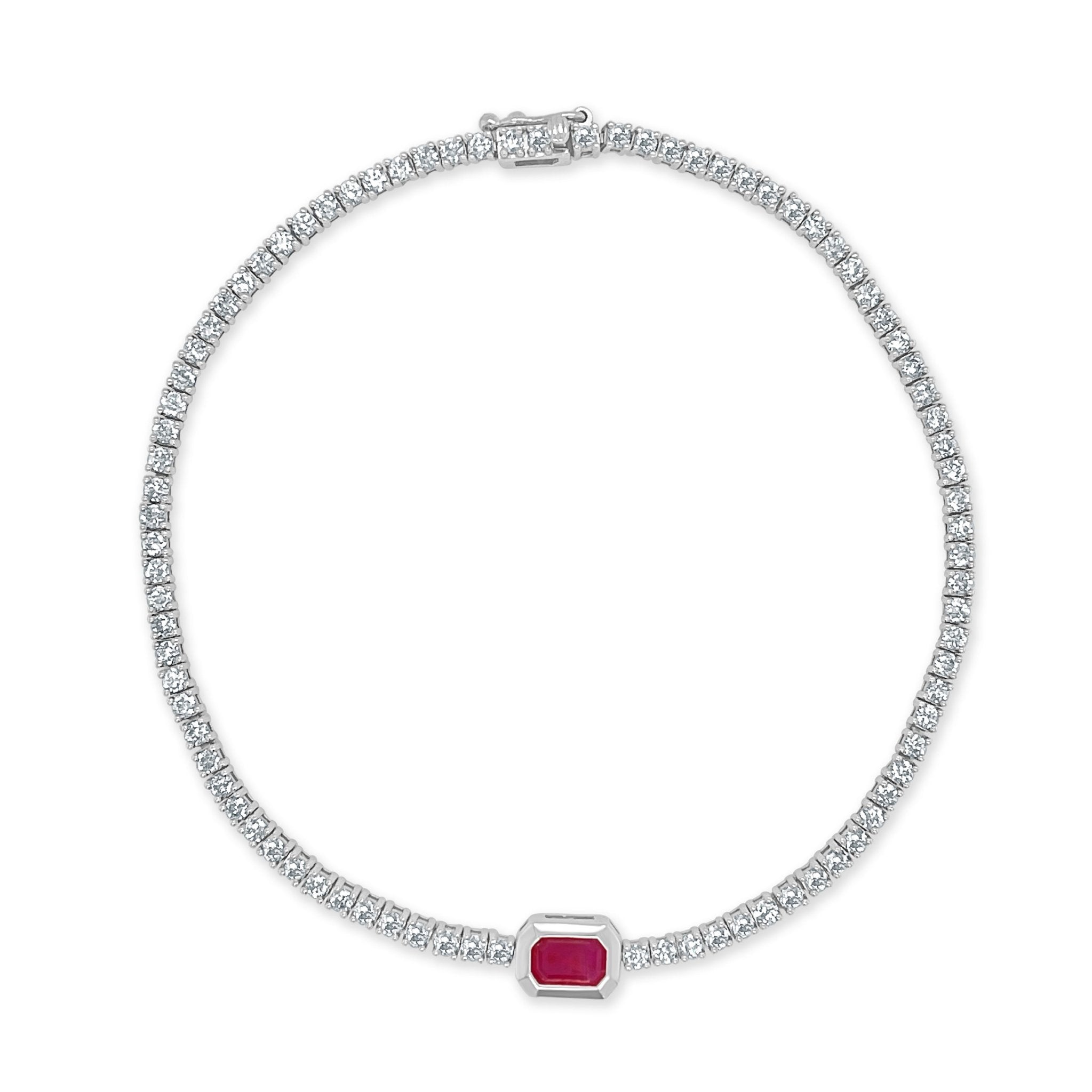 Diamond Ruby Tennis Bracelet