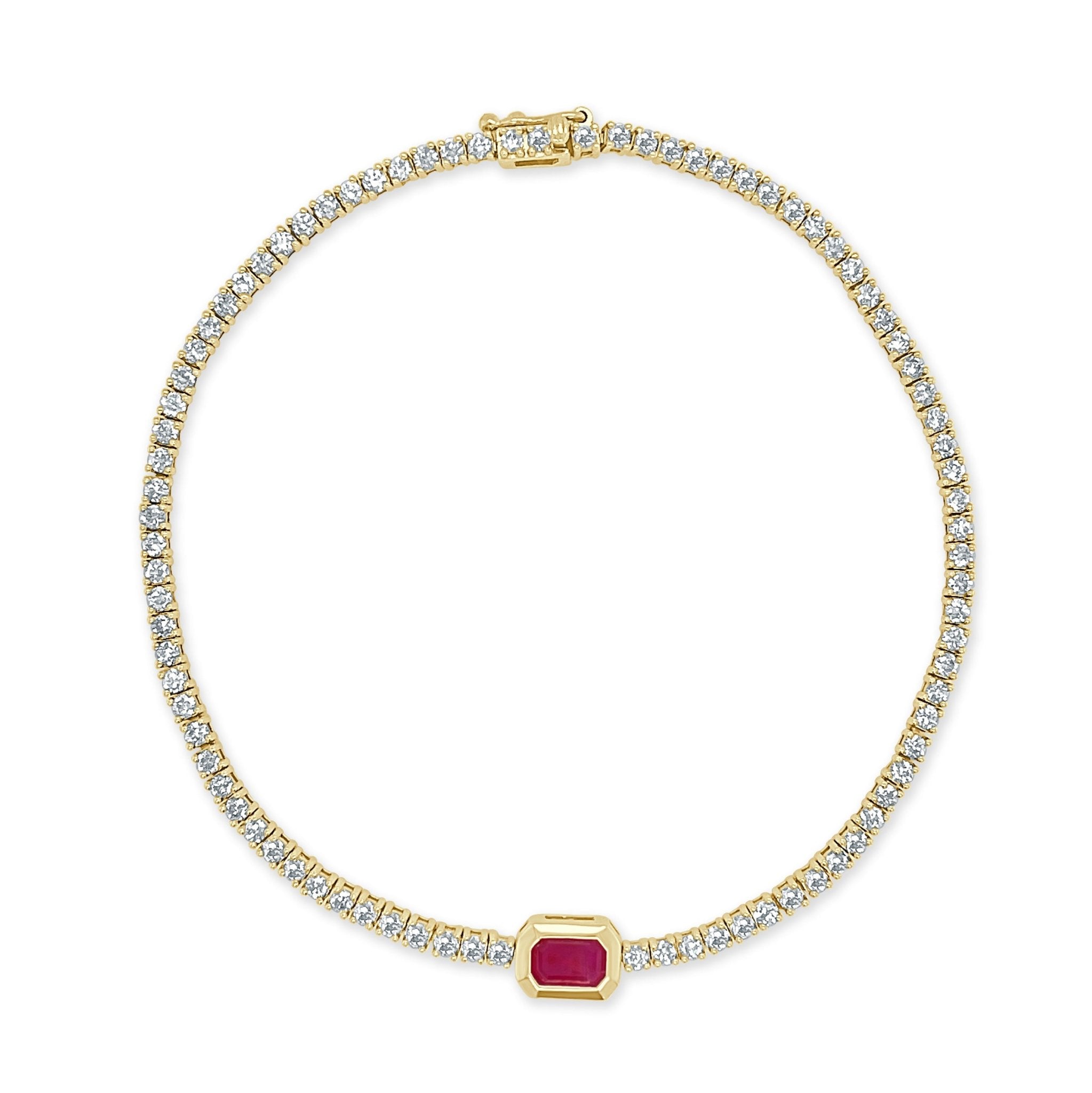 Diamond Ruby Tennis Bracelet