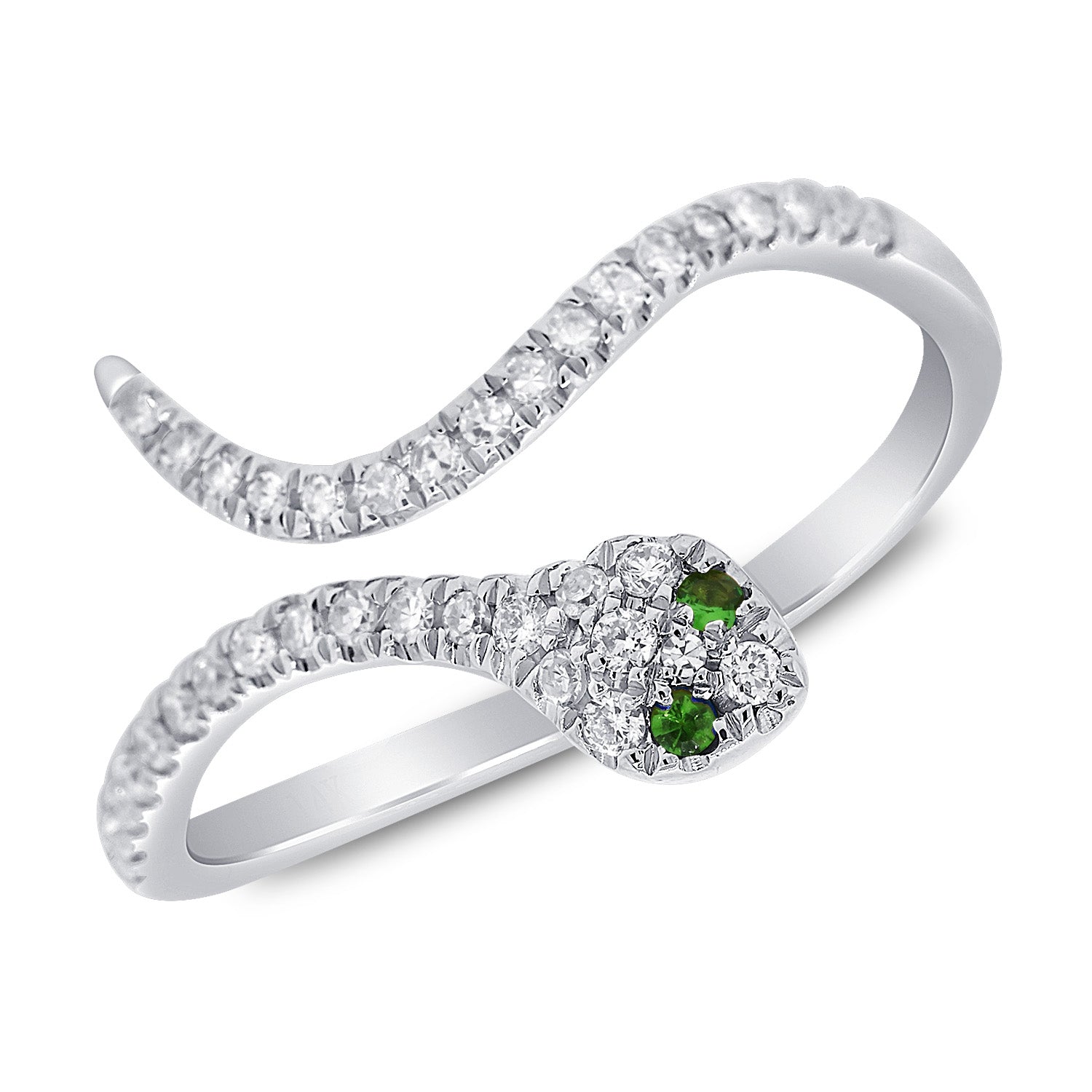 Diamond Snake Pinky Ring