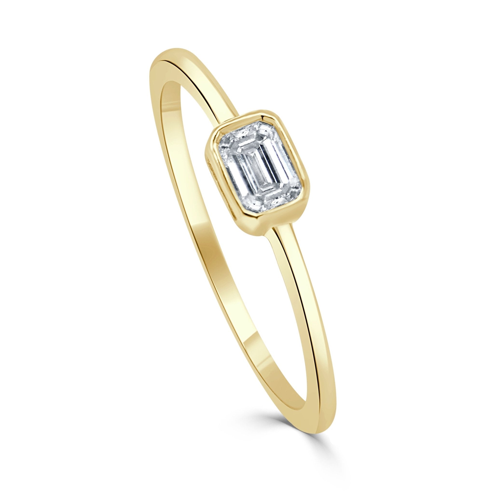 Emerald - Cut Diamond Ring