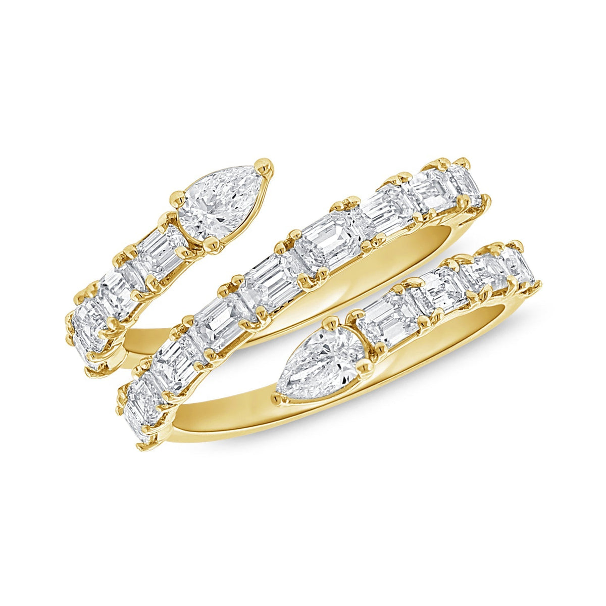 Fancy-Shape Diamond Wrap Ring