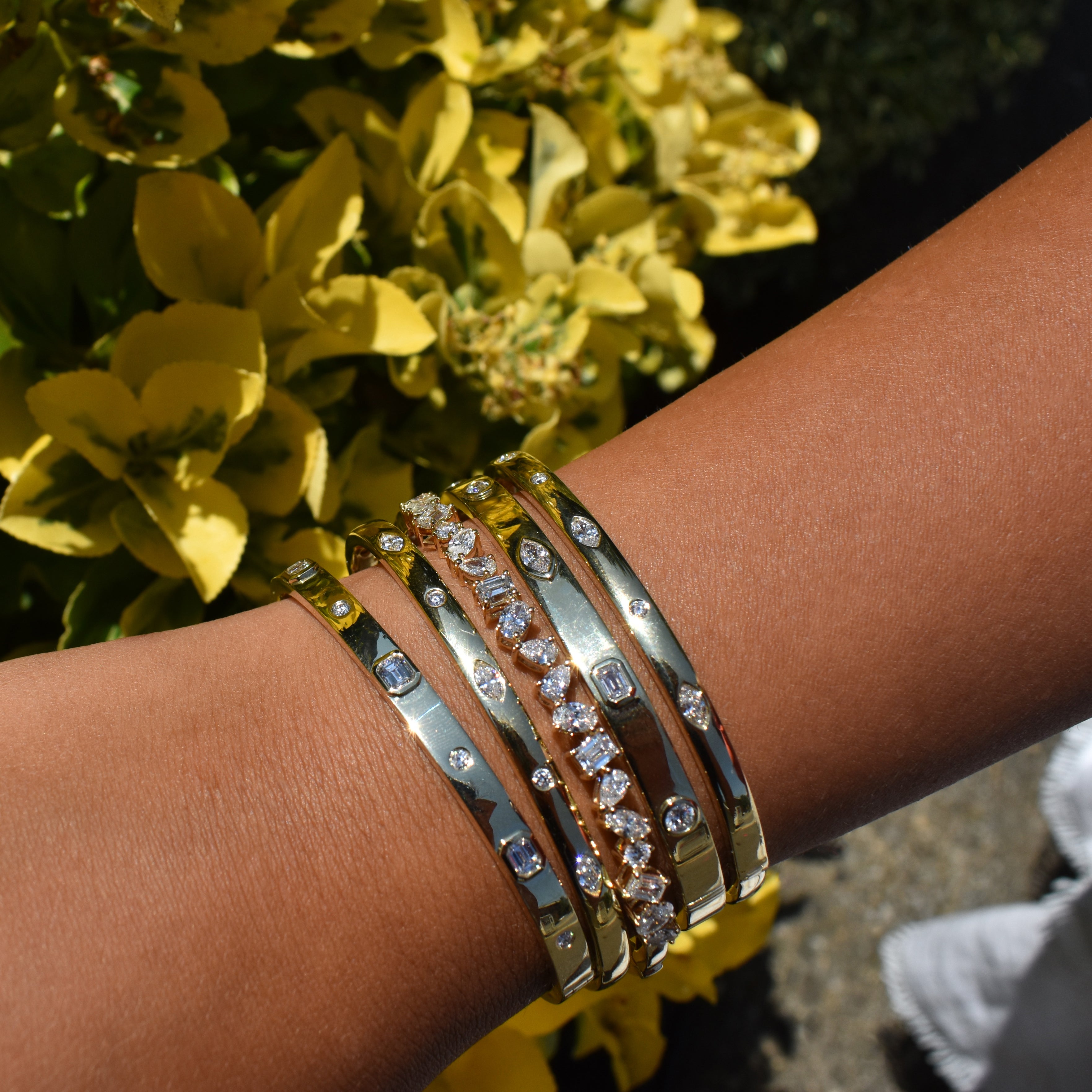 Fancy-Shape Diamond Bangle