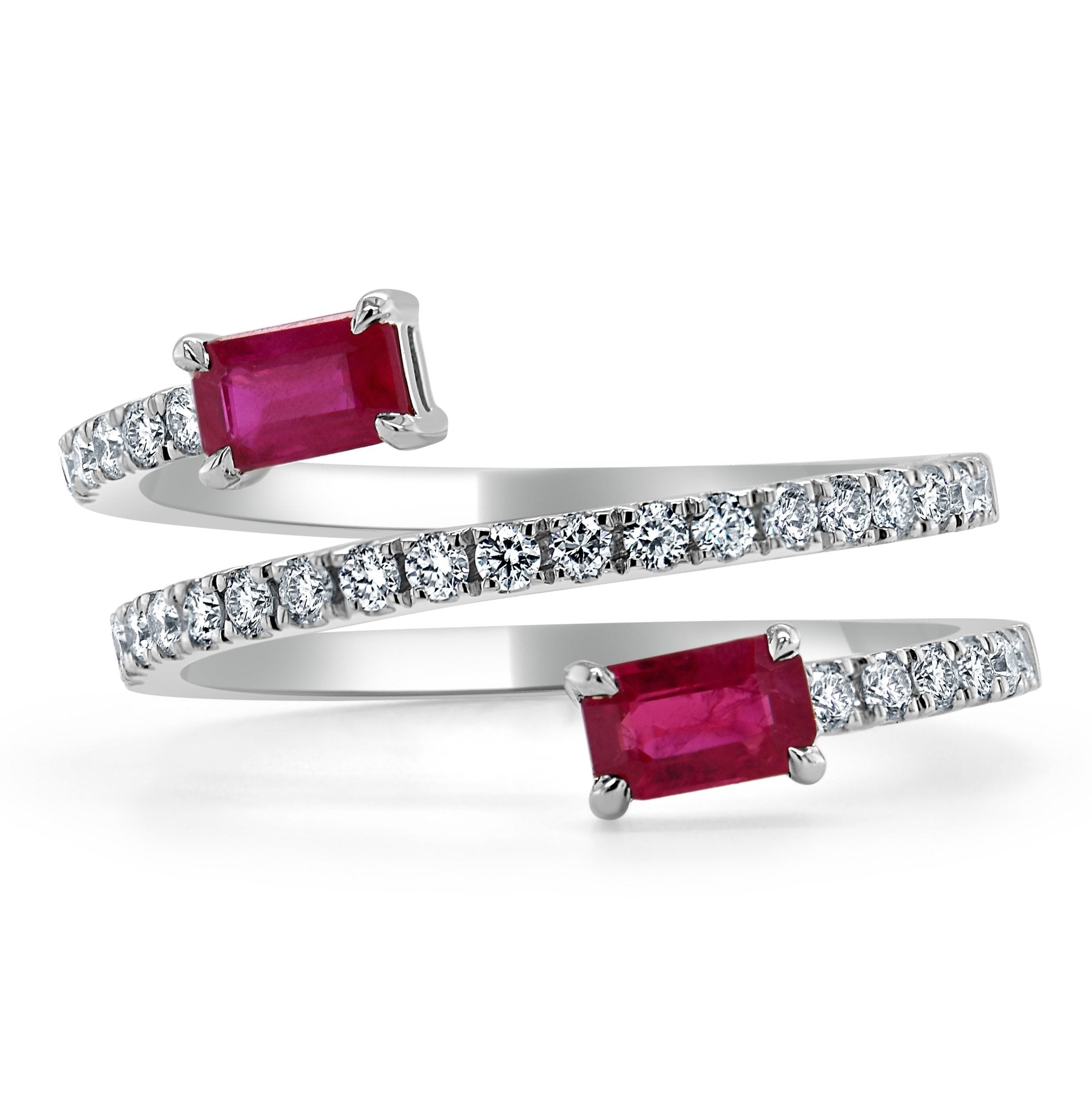 Gemstone Diamond Wrap Ring