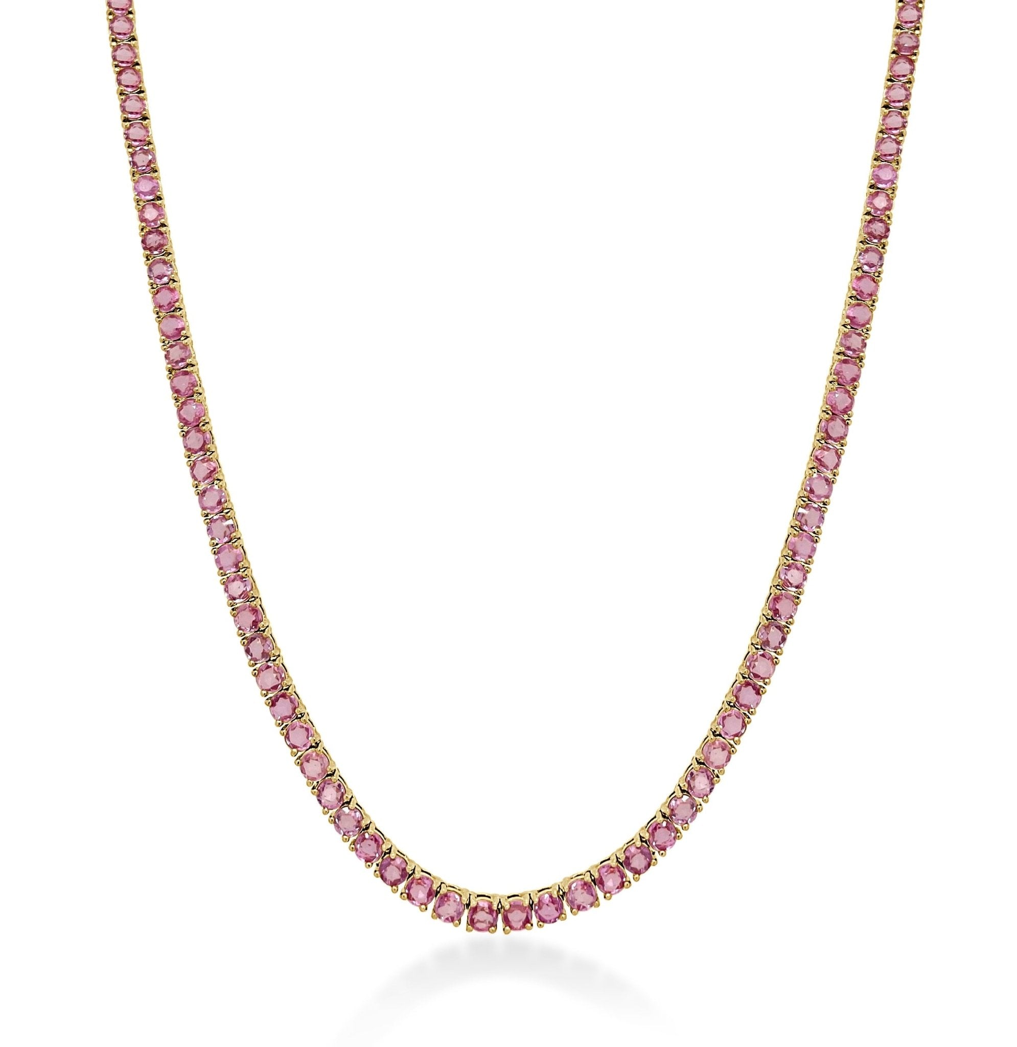 Gemstone Tennis Necklace