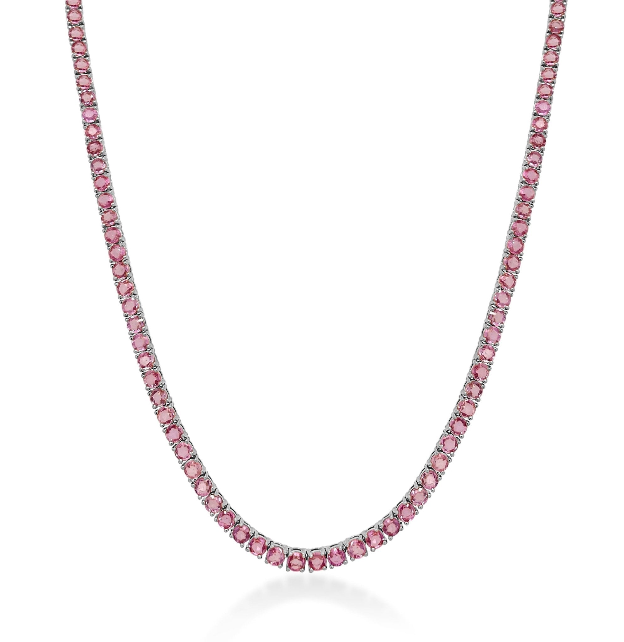 Gemstone Tennis Necklace