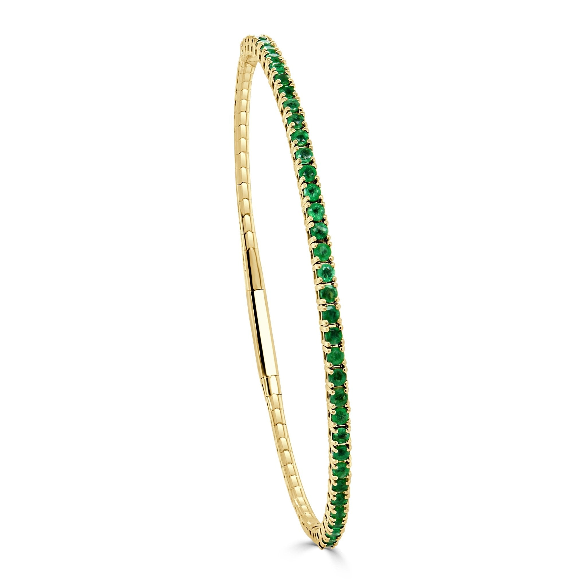 Green Emerald Flexible Bangle