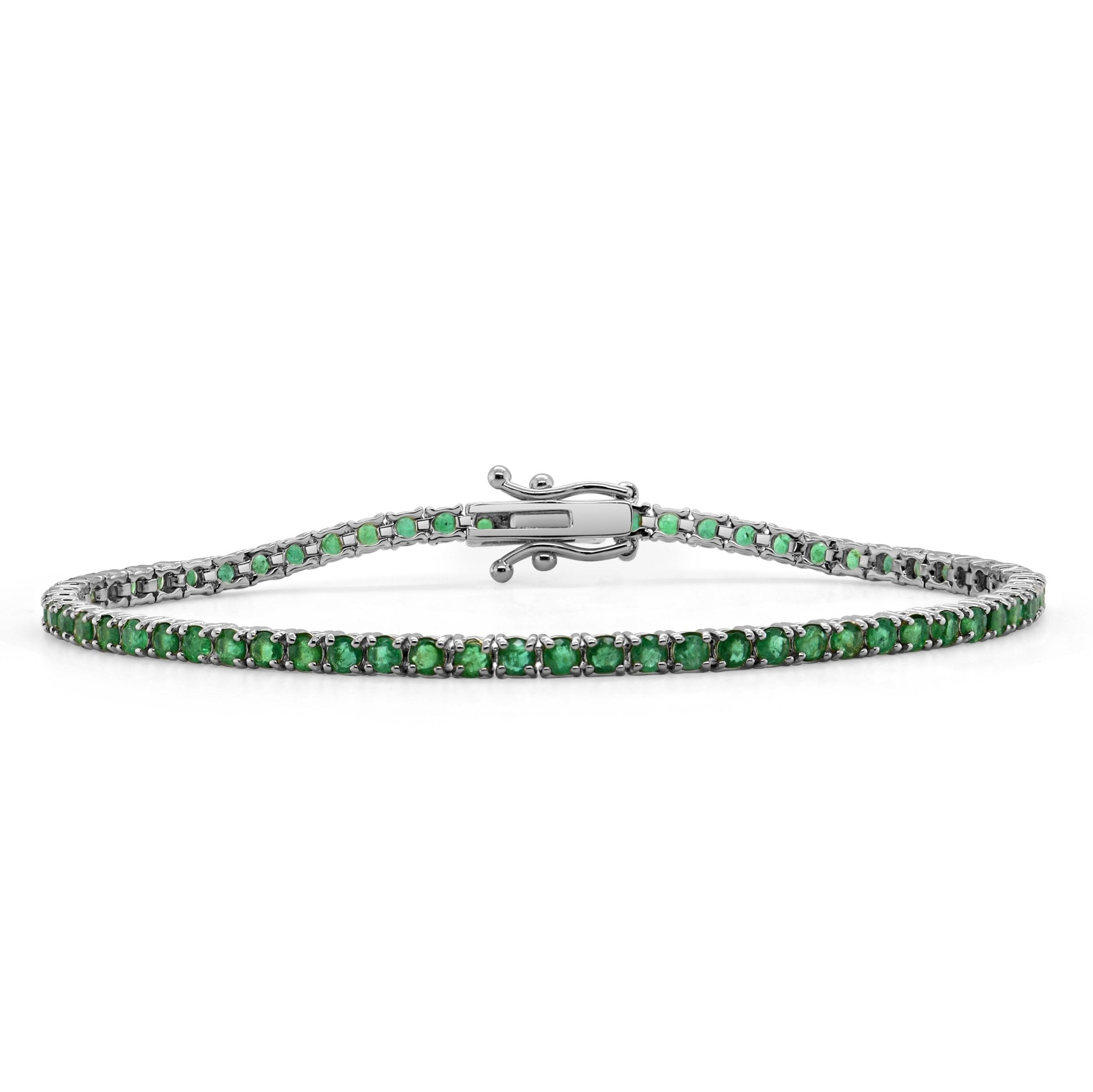 Green Emerald Tennis Bracelet
