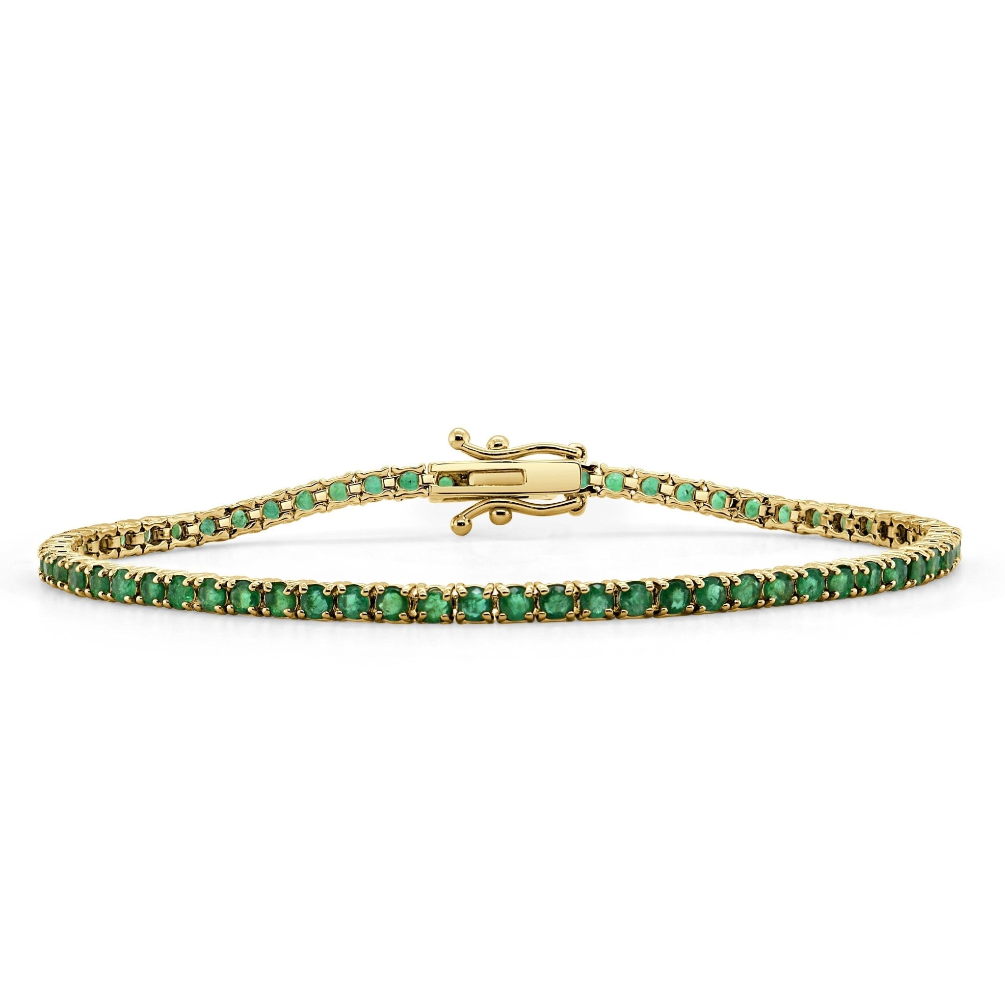Green Emerald Tennis Bracelet