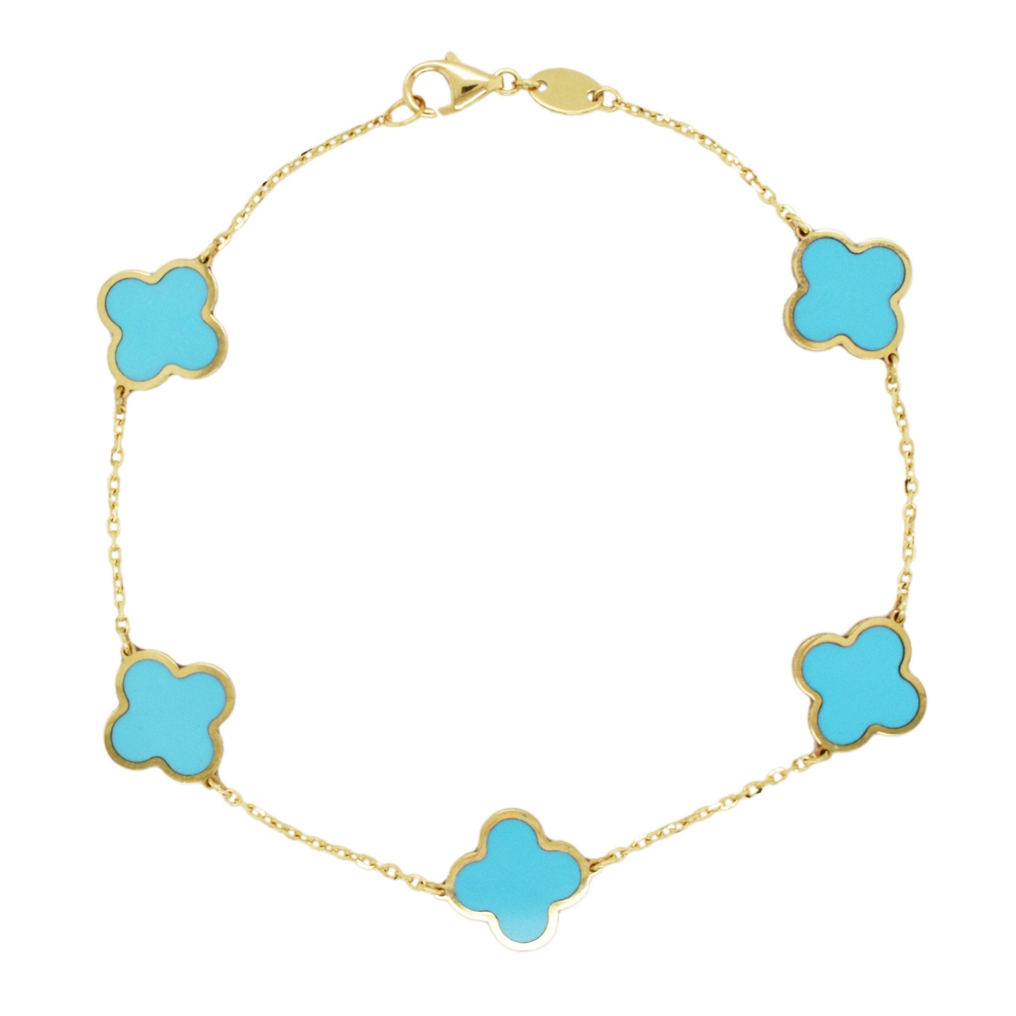 Large Clover Inlay Bracelet