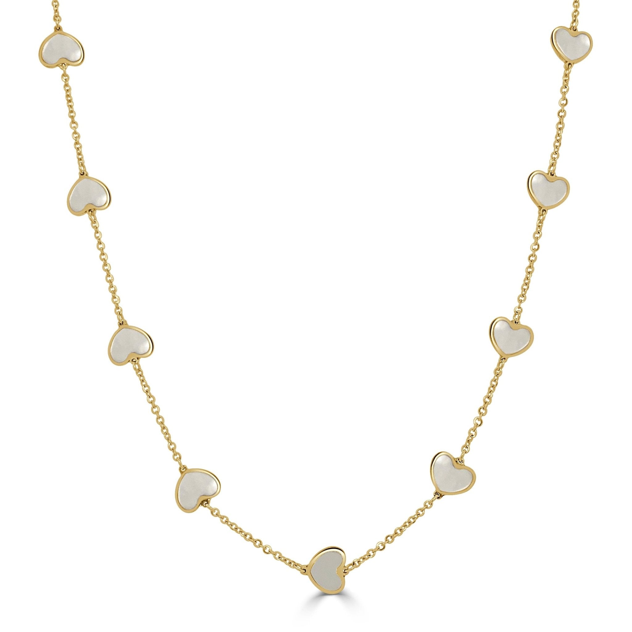 Mother of Pearl Heart Necklace