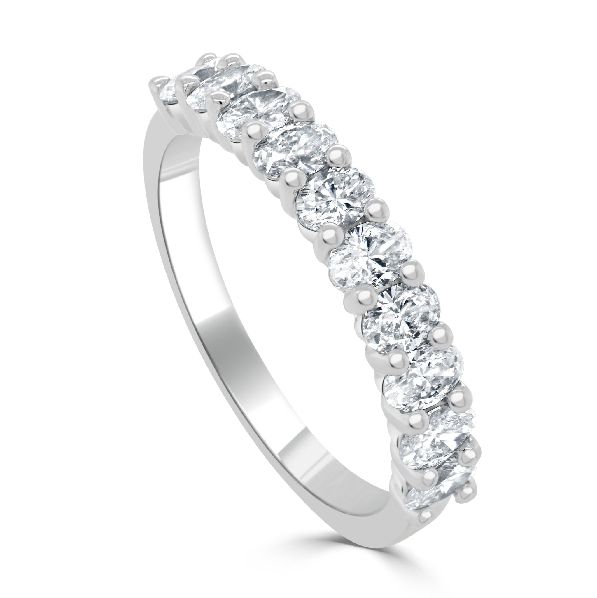 Oval - Cut Diamond Band