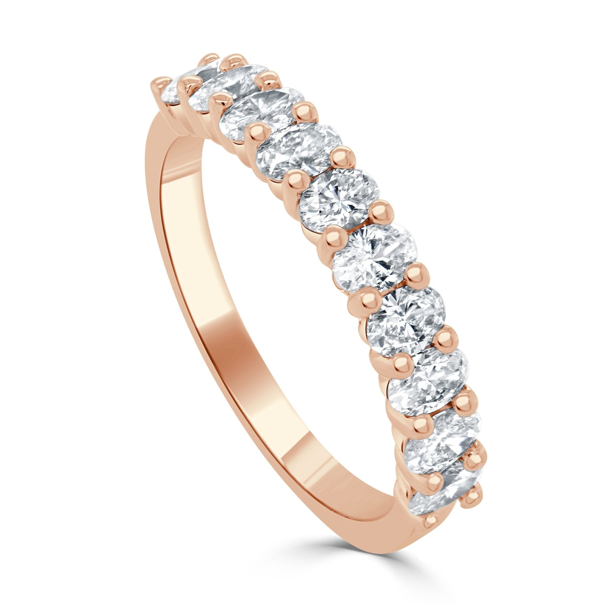 Oval - Cut Diamond Band