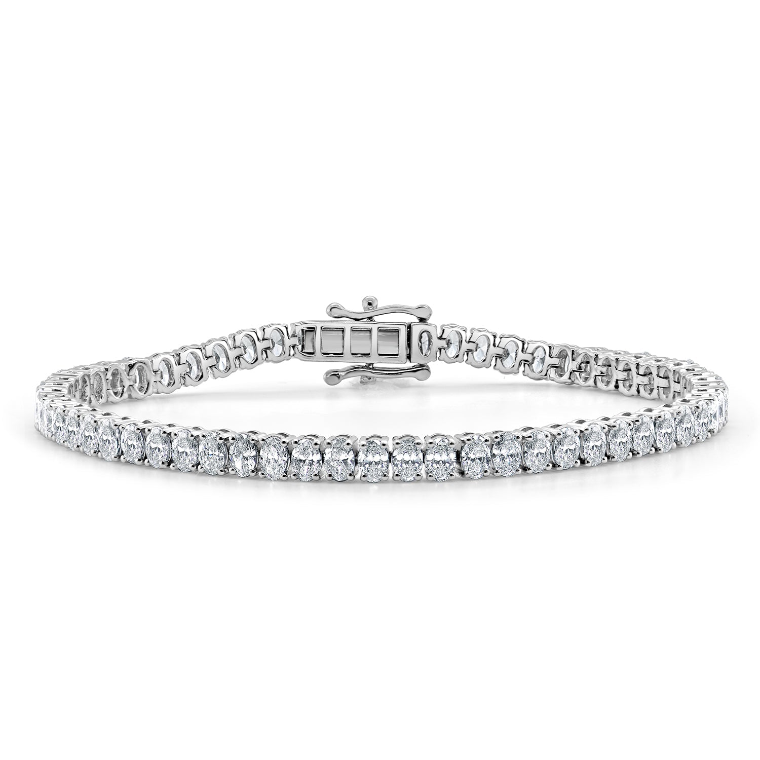Oval Diamond Tennis Bracelet