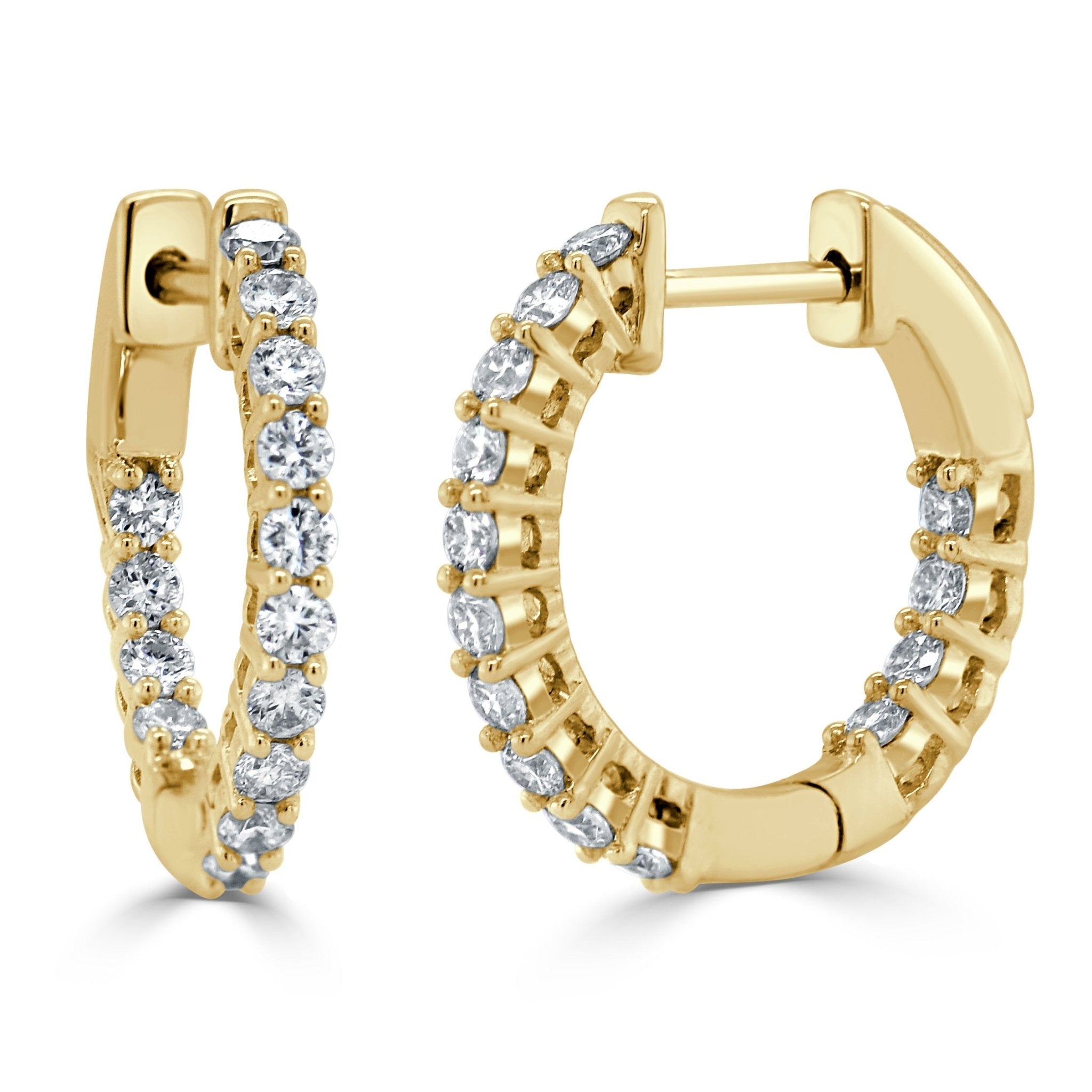 Petite Diamond Hoop Earrings