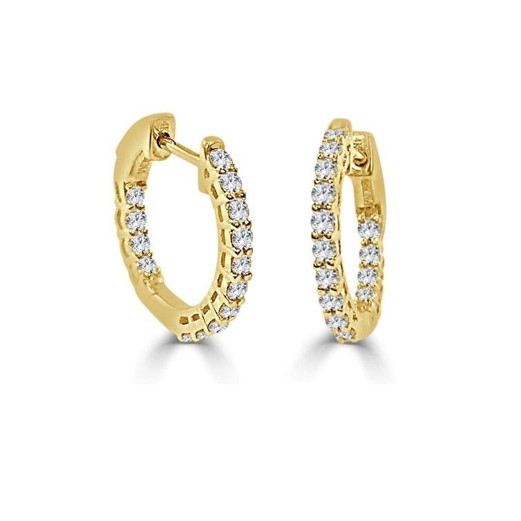 Petite Diamond Hoop Earrings
