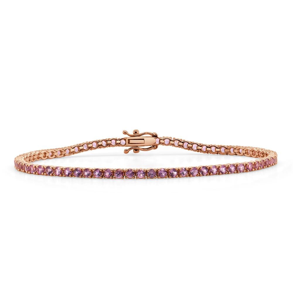 Pink Sapphire Tennis Bracelet