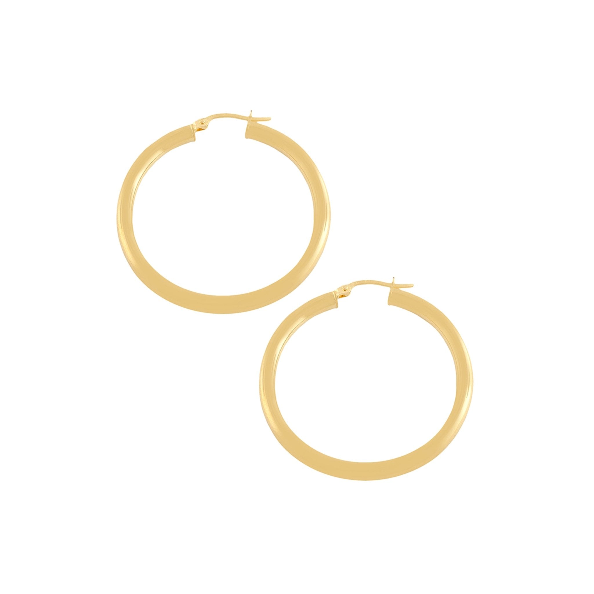 Polished Tube Hoop Earrings