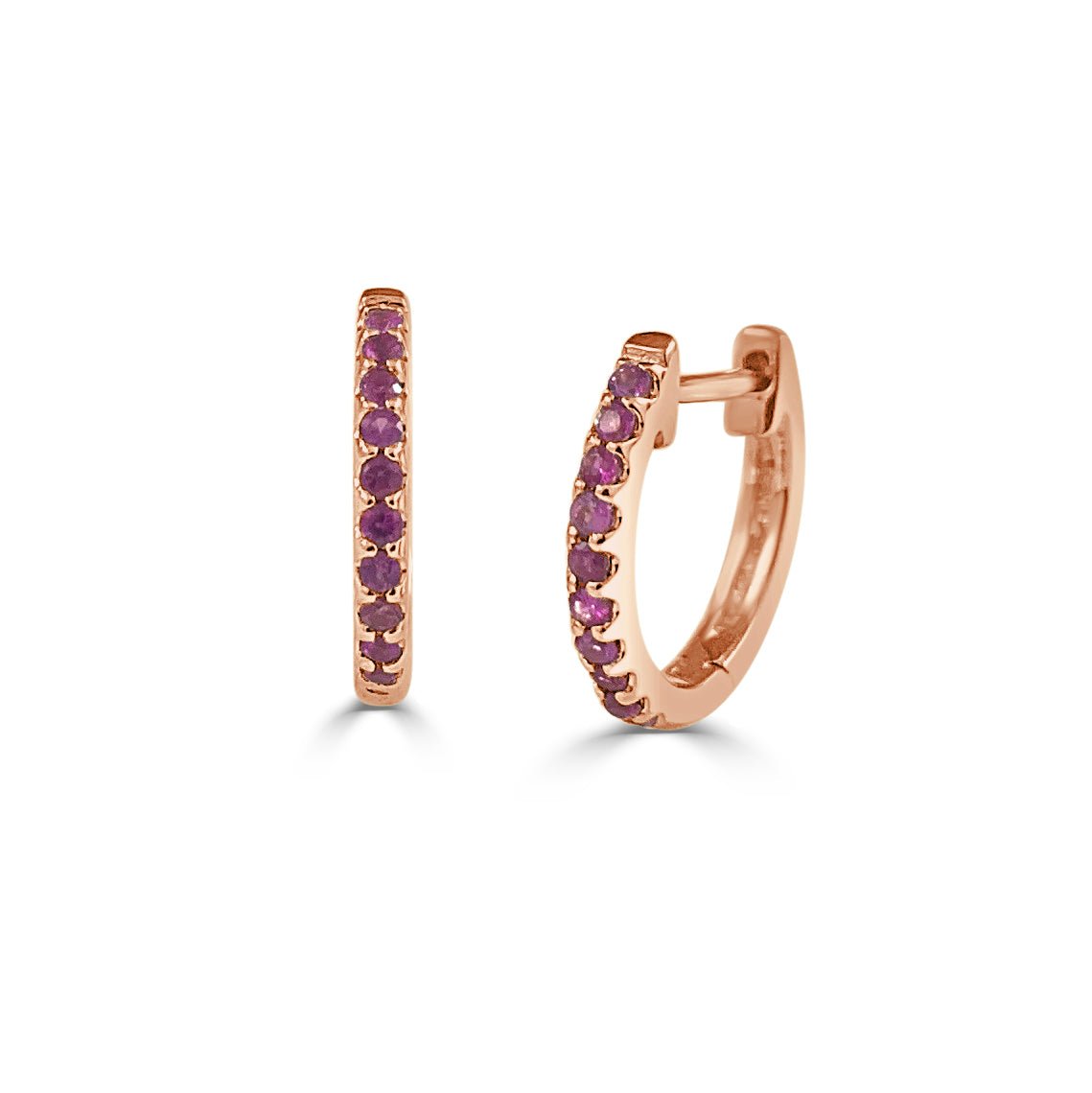Ruby Huggie Earrings