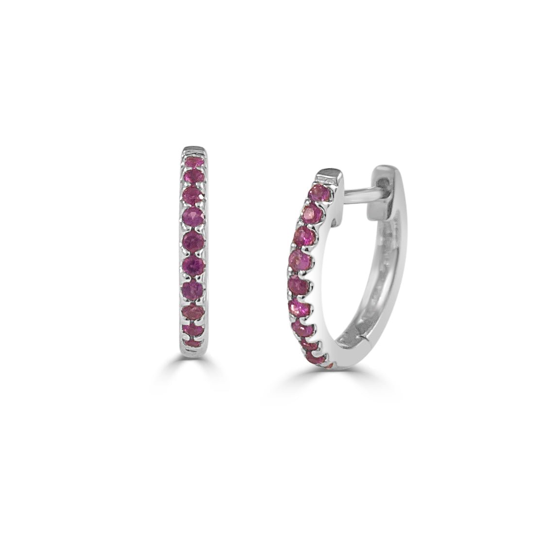 Ruby Huggie Earrings