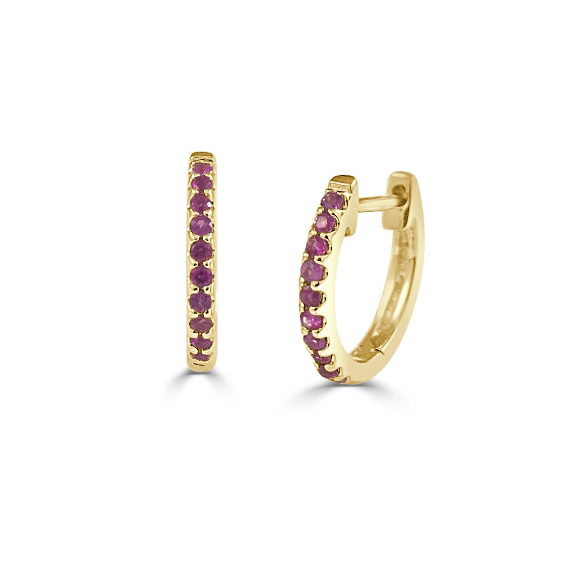 Ruby Huggie Earrings