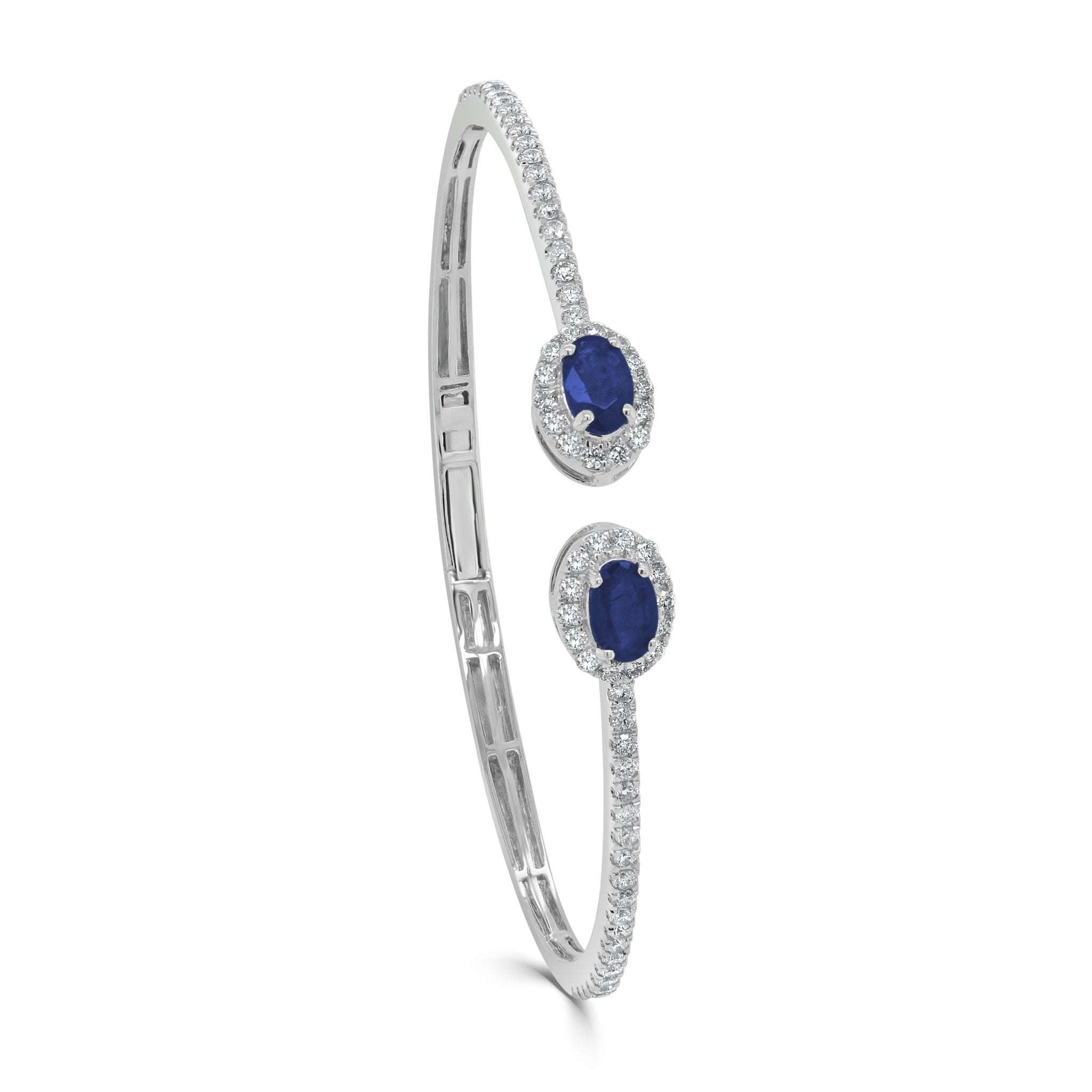 Sapphire Diamond Cuff Bangle