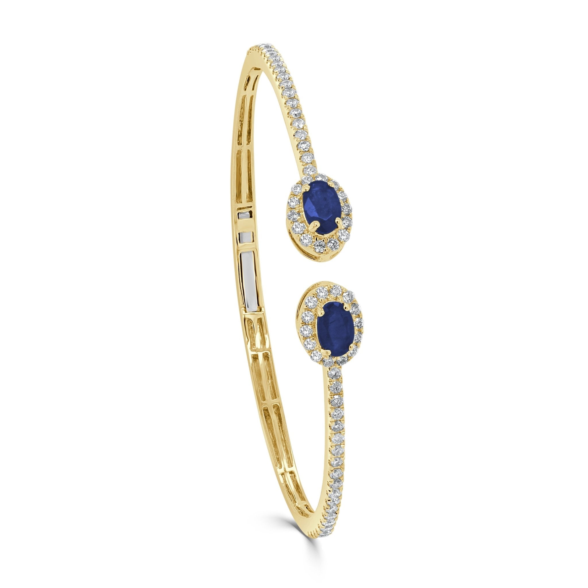 Sapphire Diamond Cuff Bangle