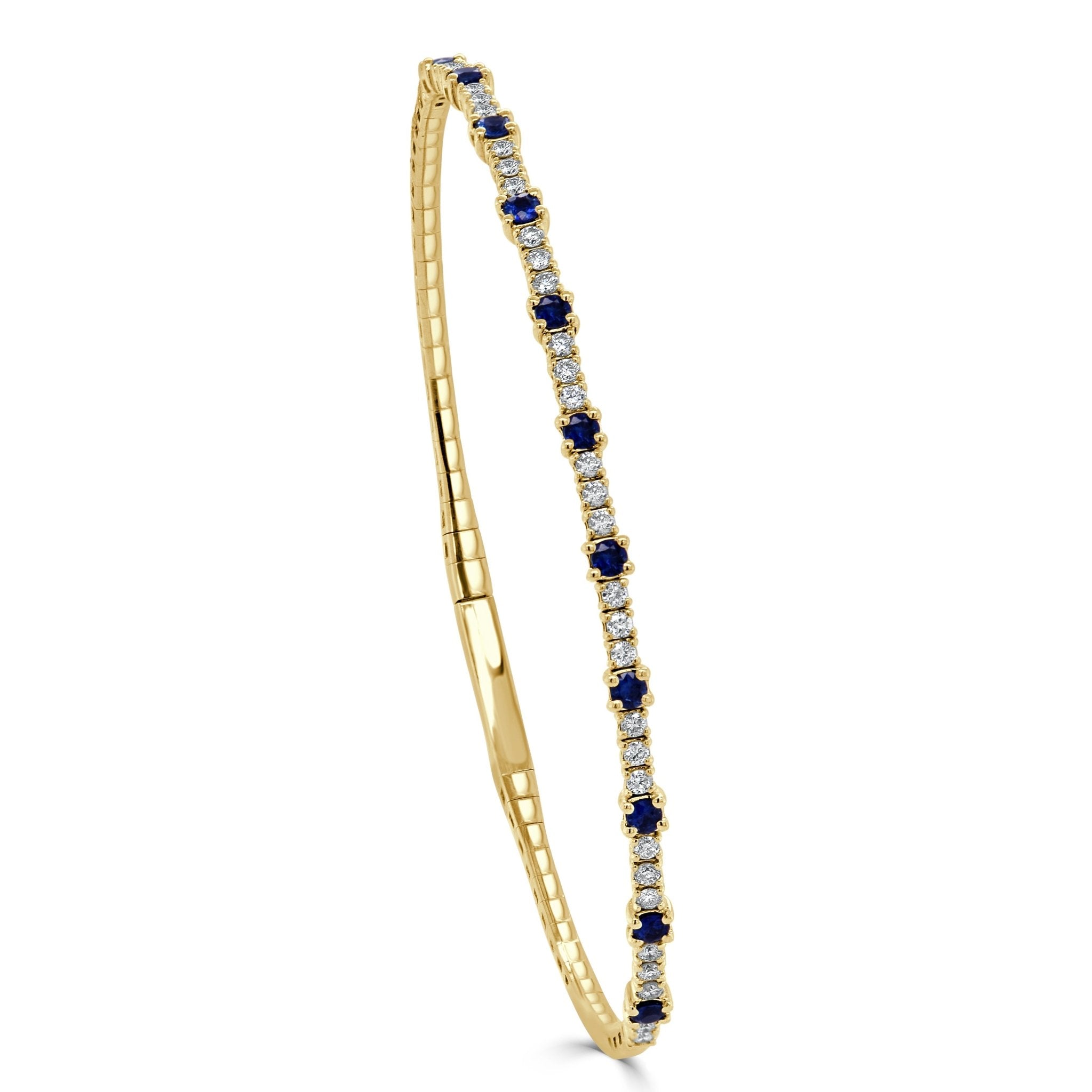 Sapphire Diamond Flexible Bangle