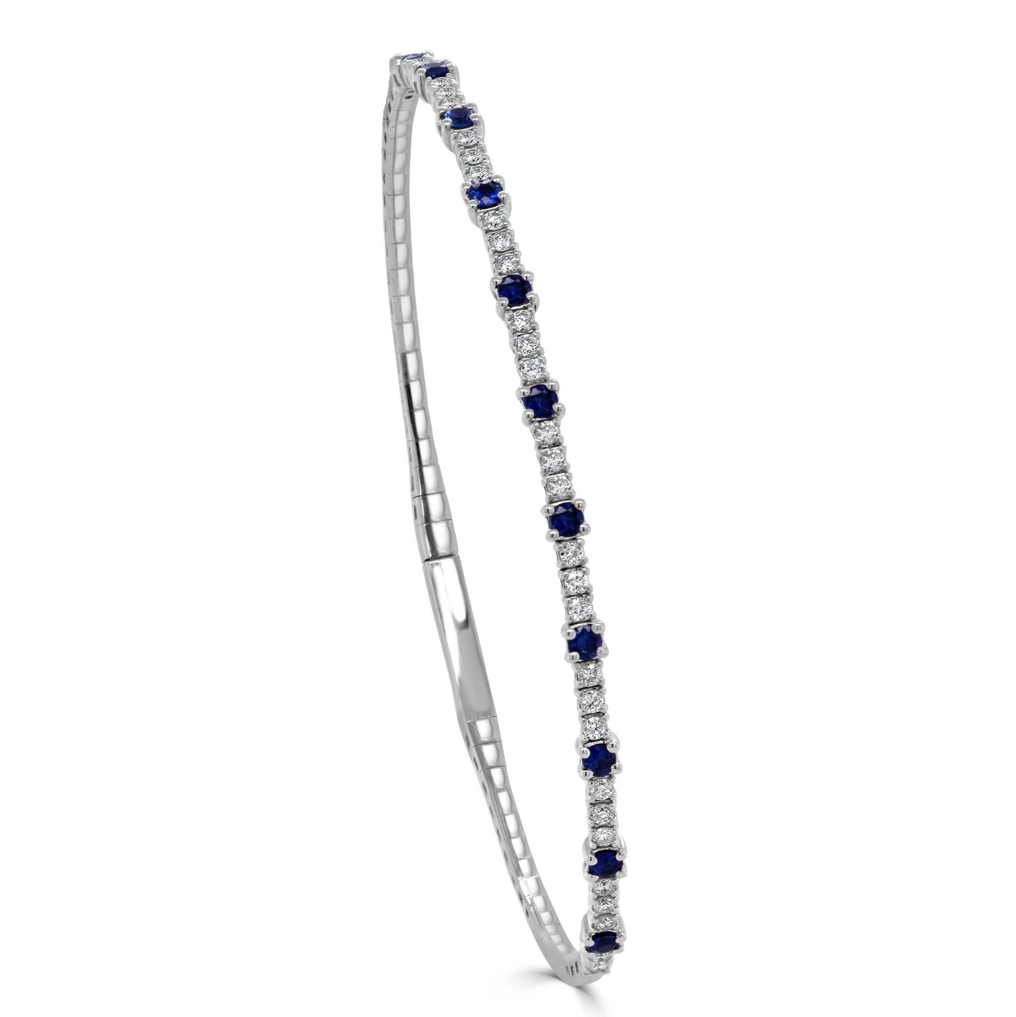 Sapphire Diamond Flexible Bangle